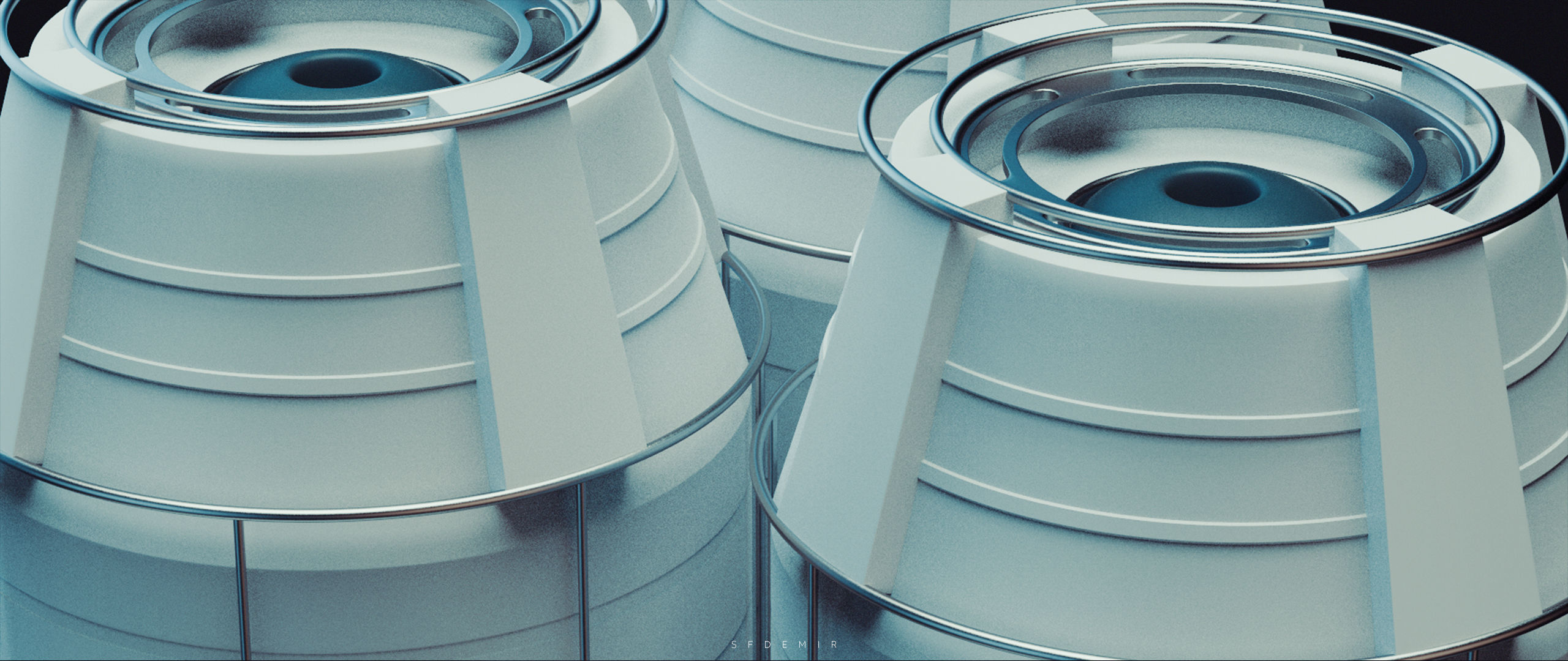 Sci-Fi Asterion Tube  Low-poly 3D model_3