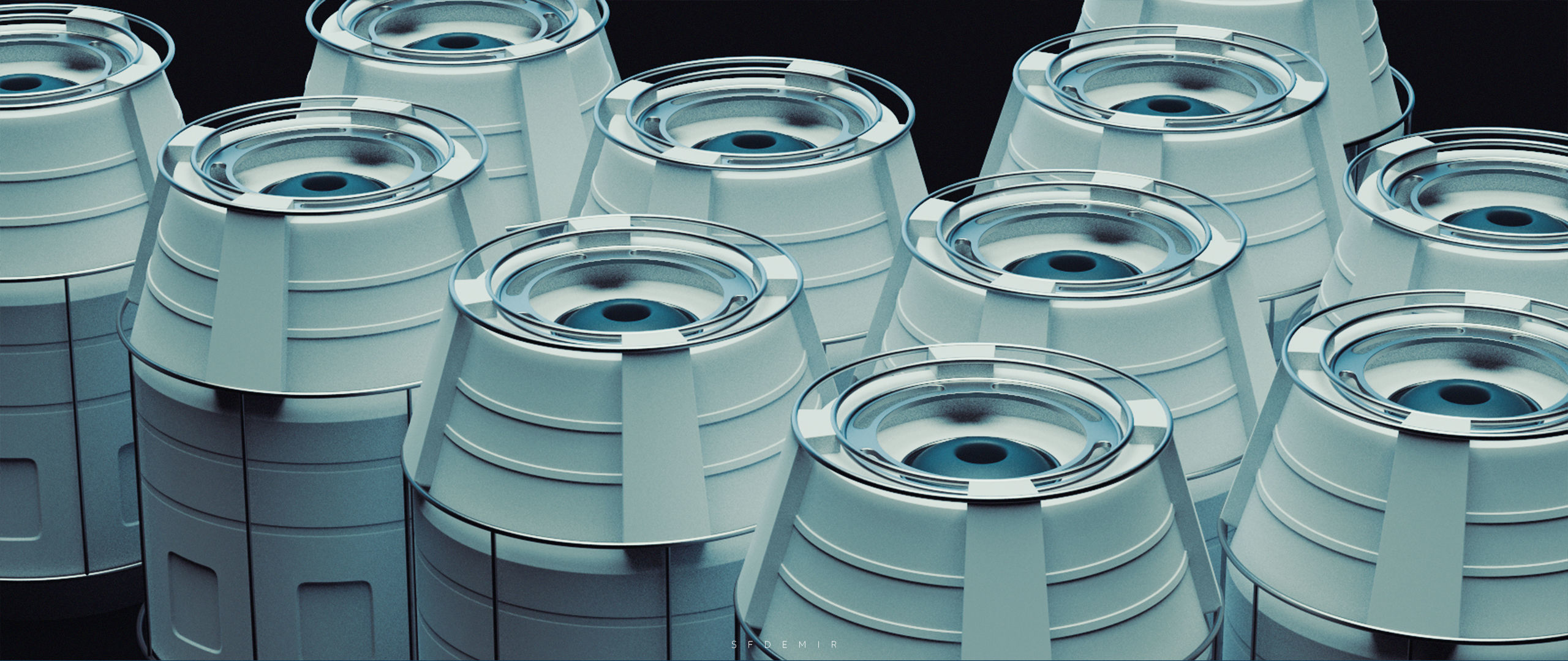 Sci-Fi Asterion Tube  Low-poly 3D model_7