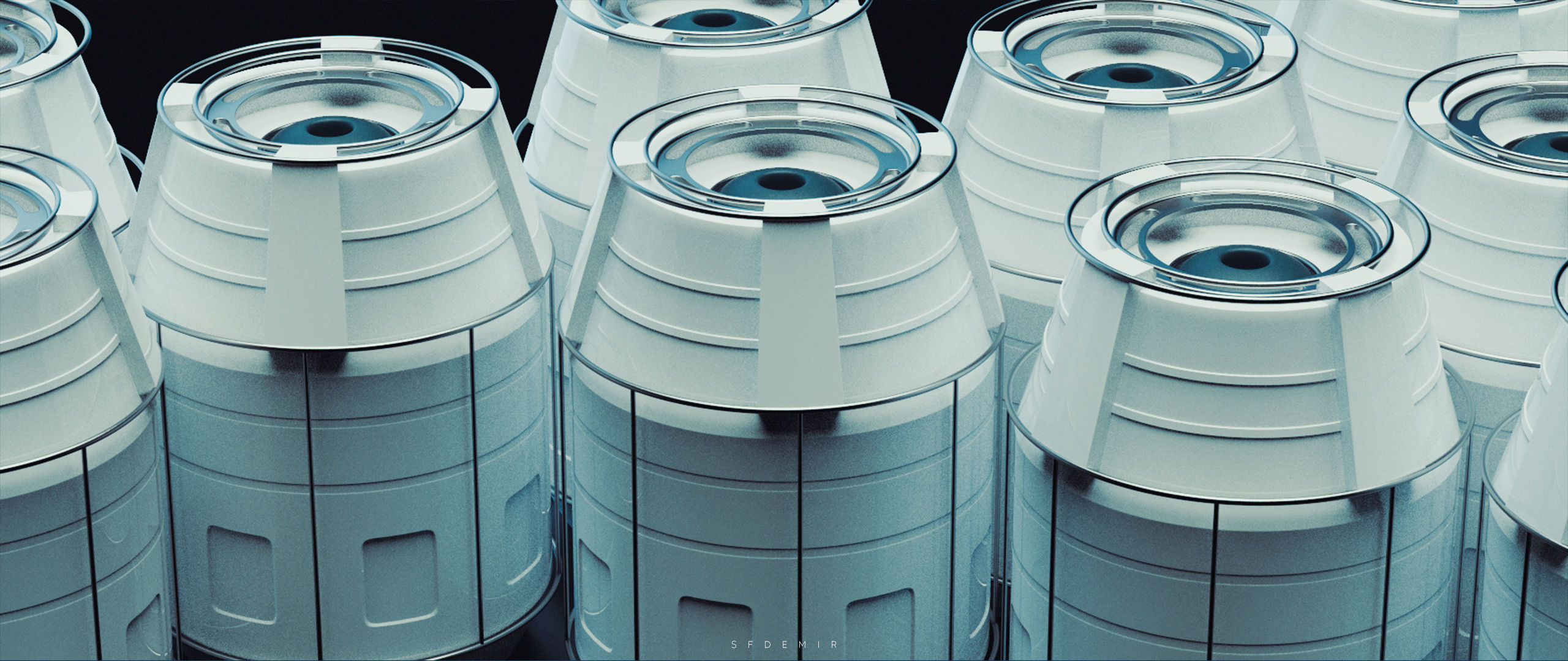 Sci-Fi Asterion Tube  Low-poly 3D model_6