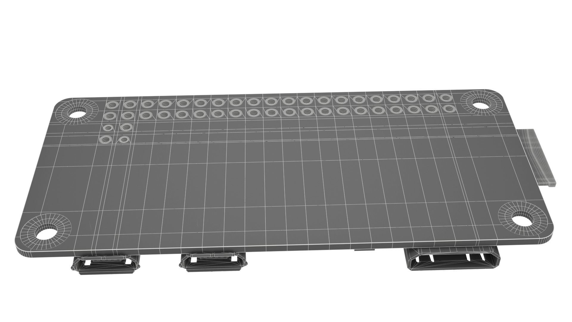 raspberry pi zero Low-poly 3D model_12