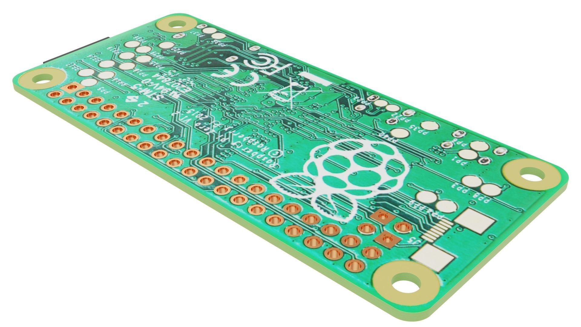 raspberry pi zero Low-poly 3D model_5