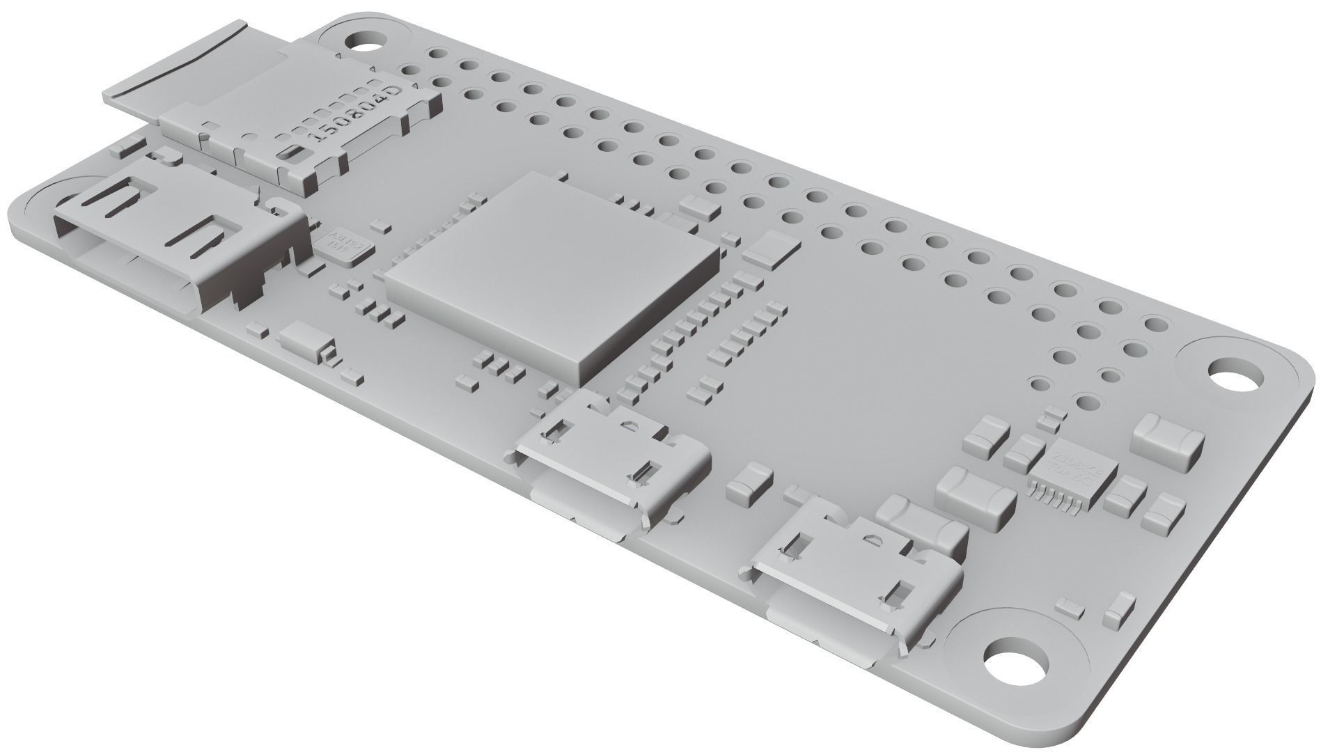 raspberry pi zero Low-poly 3D model_10