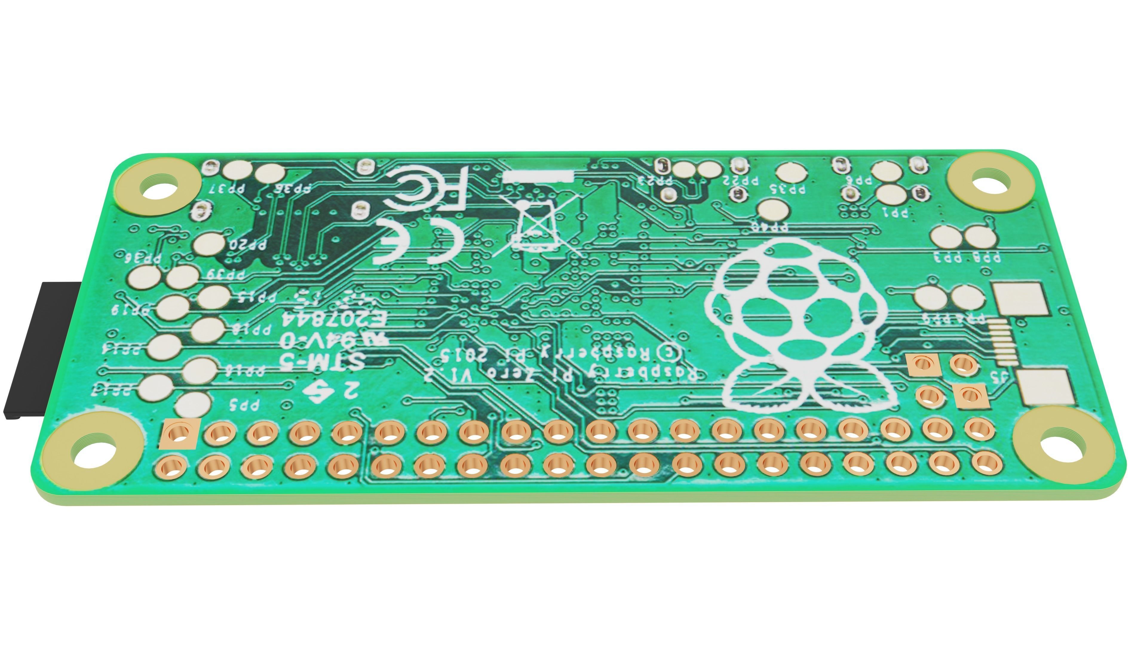 raspberry pi zero Low-poly 3D model_4