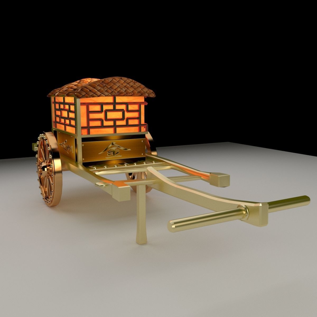 Chinese carriage 3D model_2