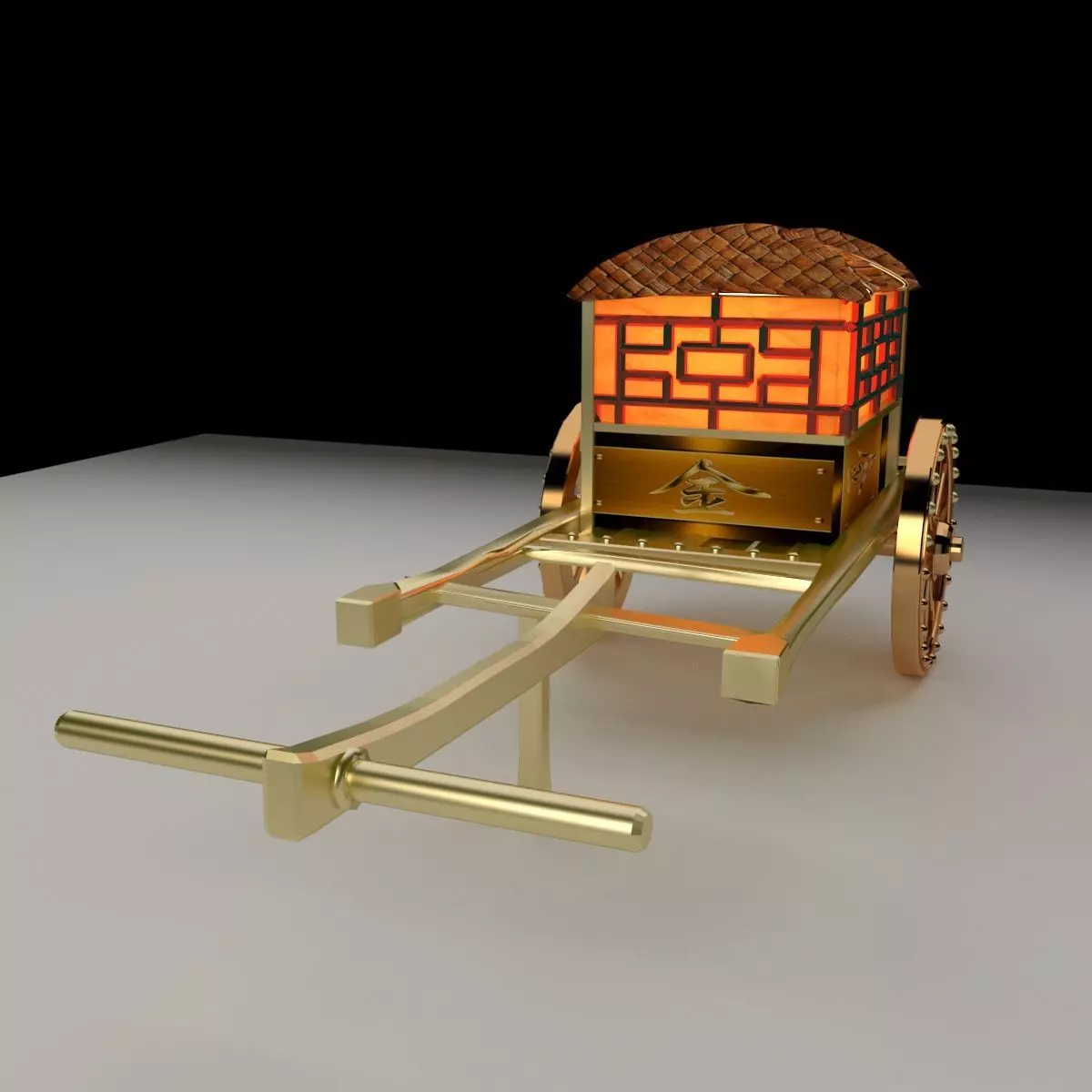 Chinese carriage 3D model_0