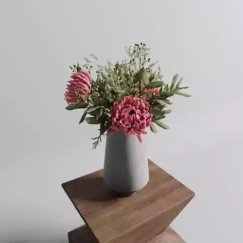 Chrysanthemum vase arrangement