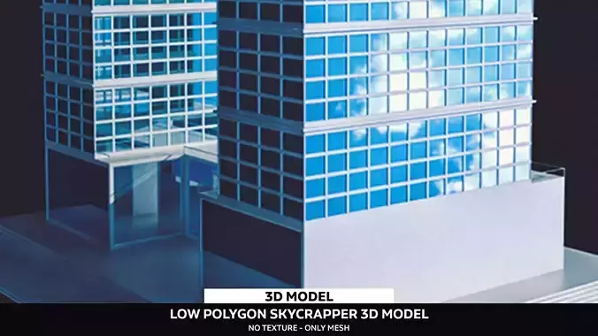 Low Polygon Skycrapper Free low-poly 3D model