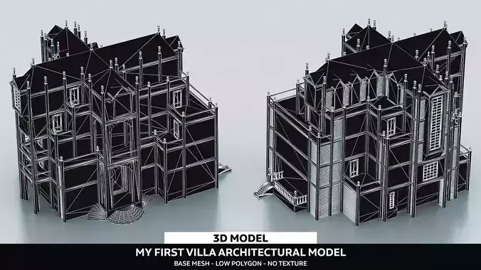 My First House Low-poly 3D model