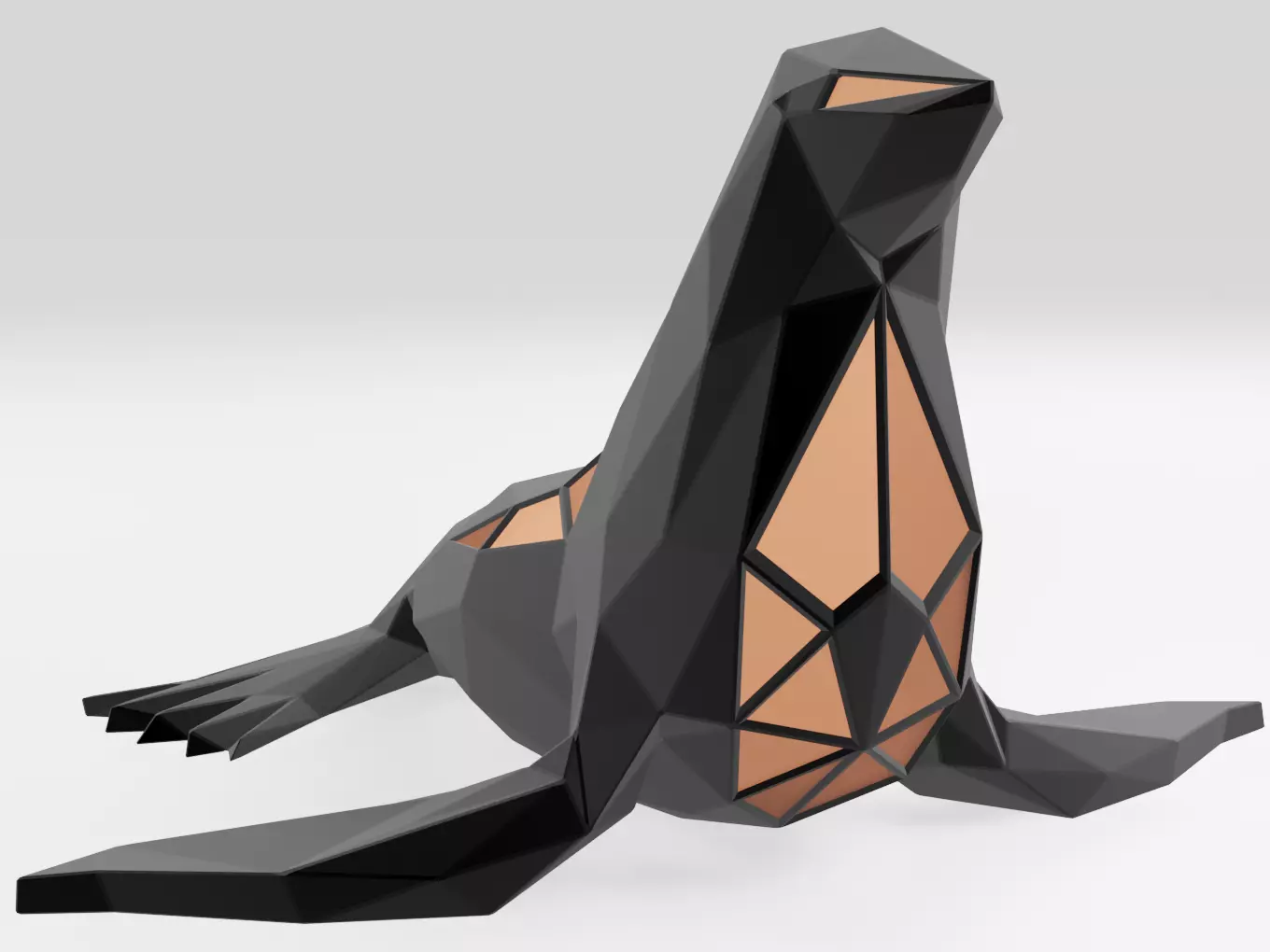 Polygonal Seal Parametric 3D print model_0