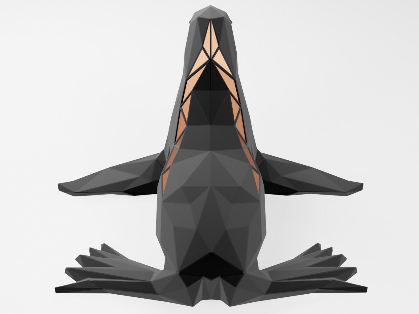 Polygonal Seal Parametric 3D print model_5