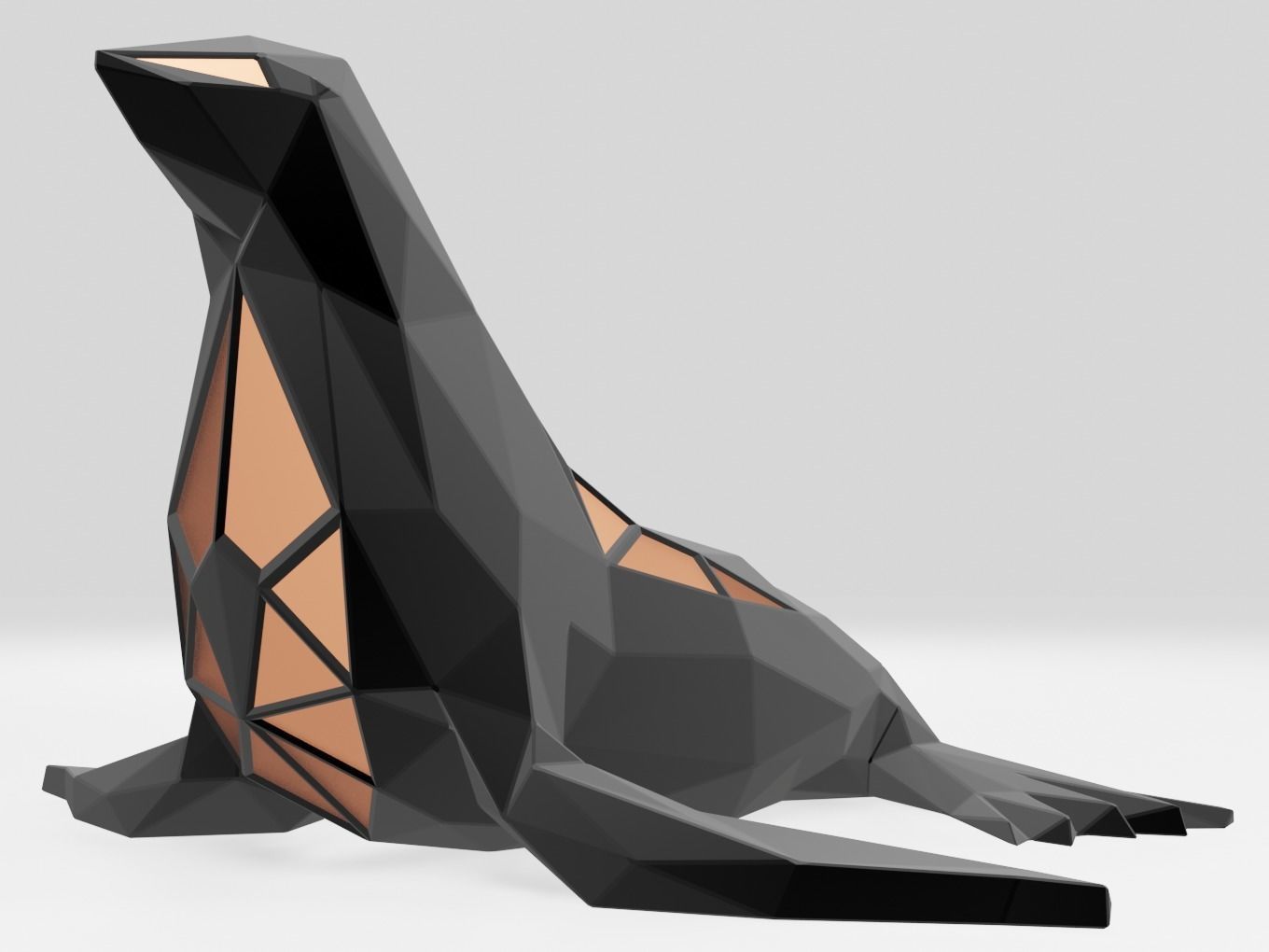 Polygonal Seal Parametric 3D print model_2