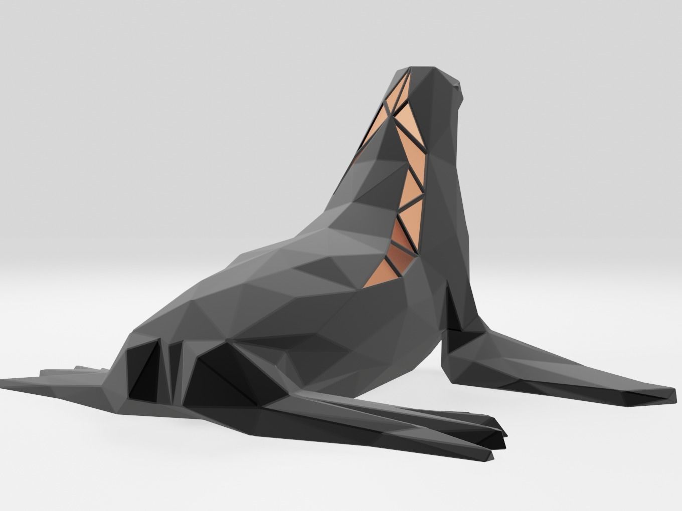 Polygonal Seal Parametric 3D print model_6