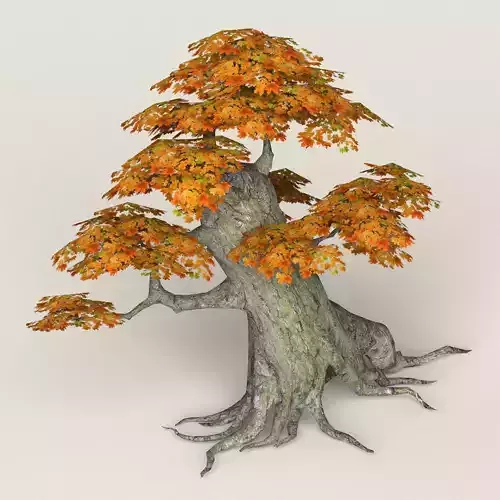 Fantasy Maple Tree 02 Low-poly 3D model
