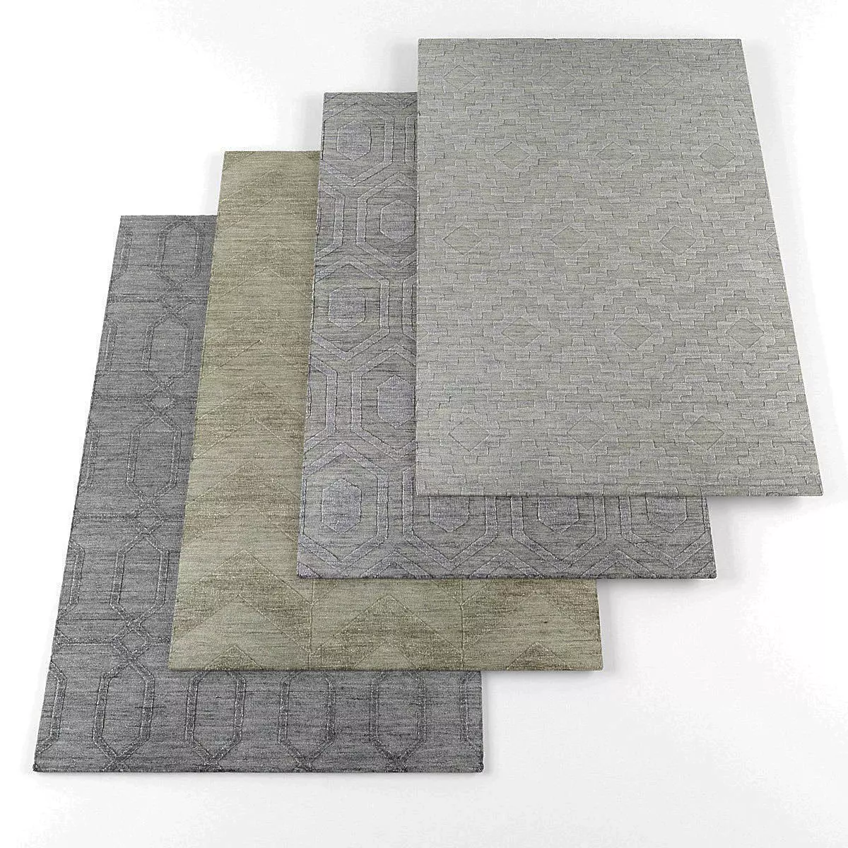 Rugs collection 019 Low-poly 3D model_0