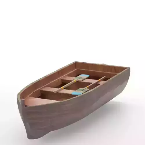 Rowing boat Free low-poly 3D model