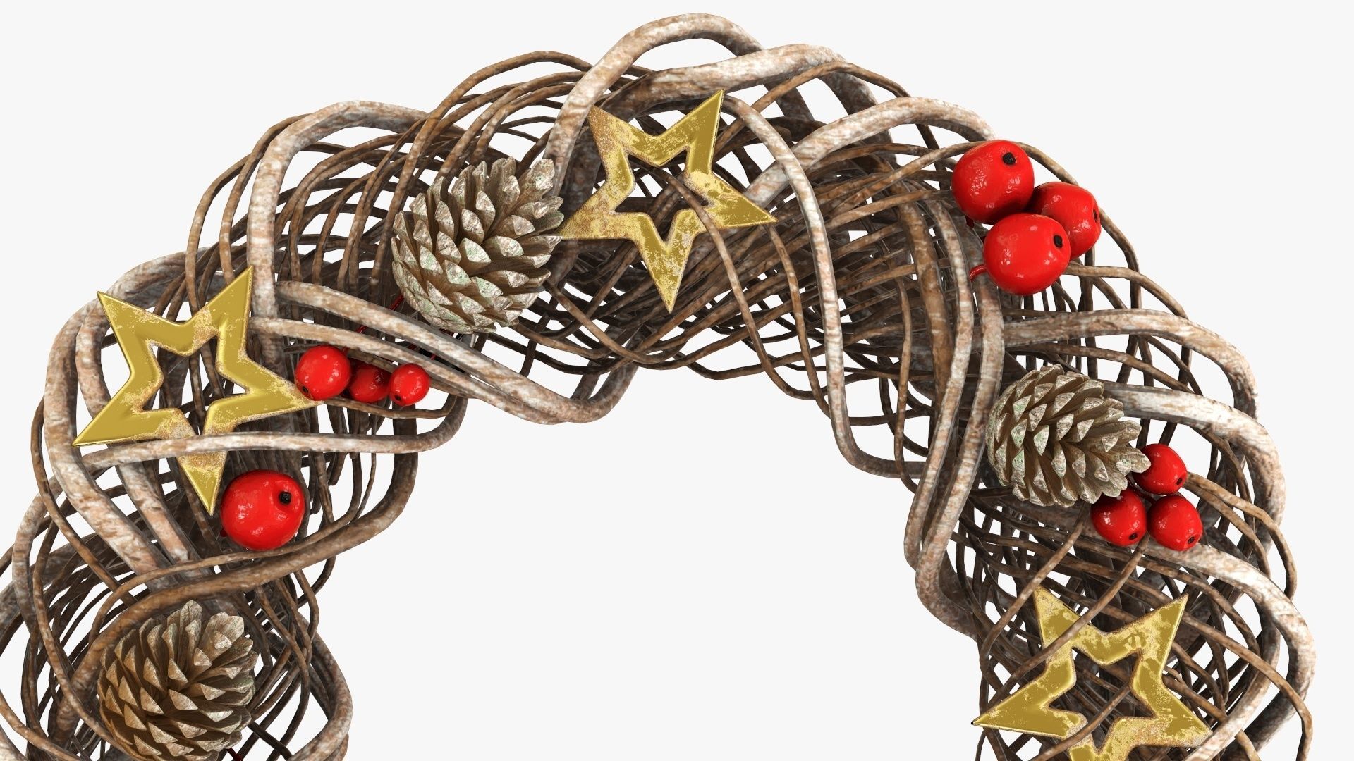 Wreath Christmas 01 3D model_5