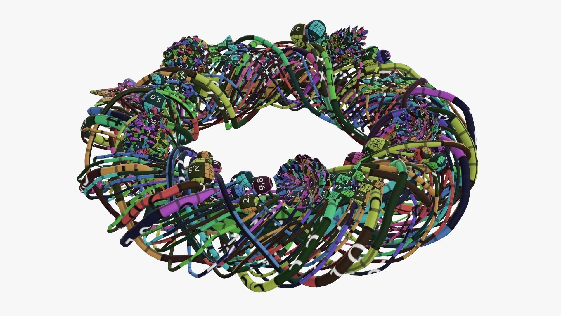 Wreath Christmas 01 3D model_14