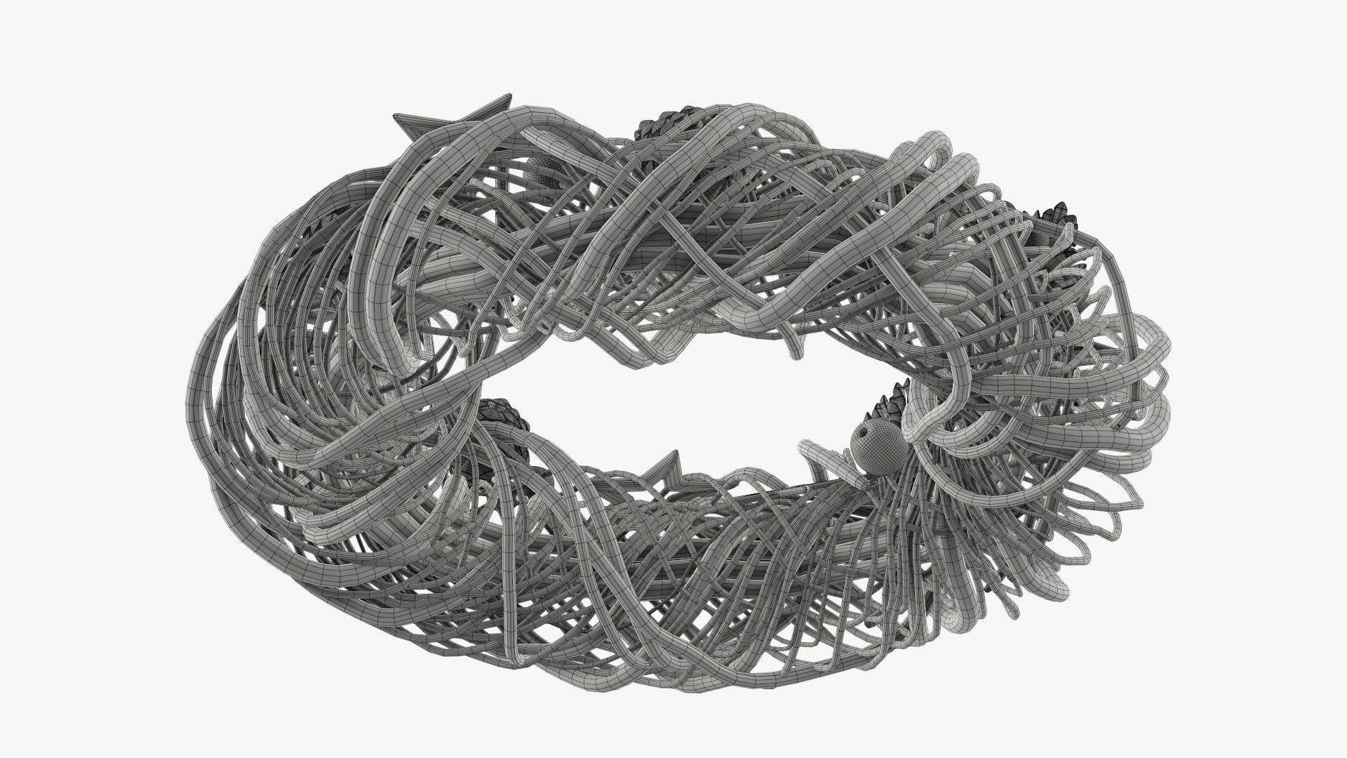 Wreath Christmas 01 3D model_9