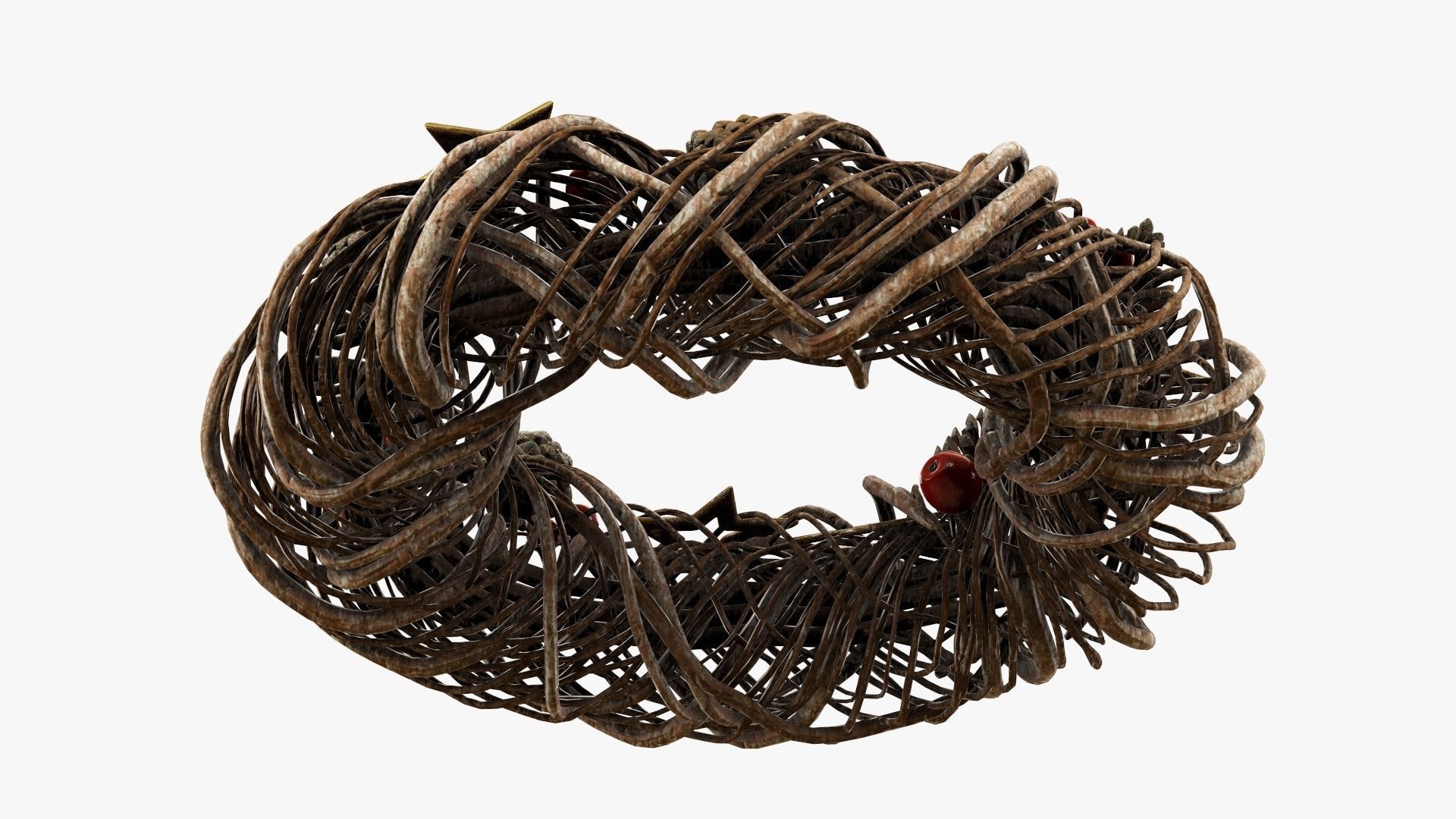 Wreath Christmas 01 3D model_3