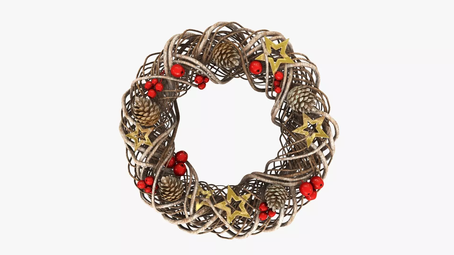 Wreath Christmas 01 3D model_0