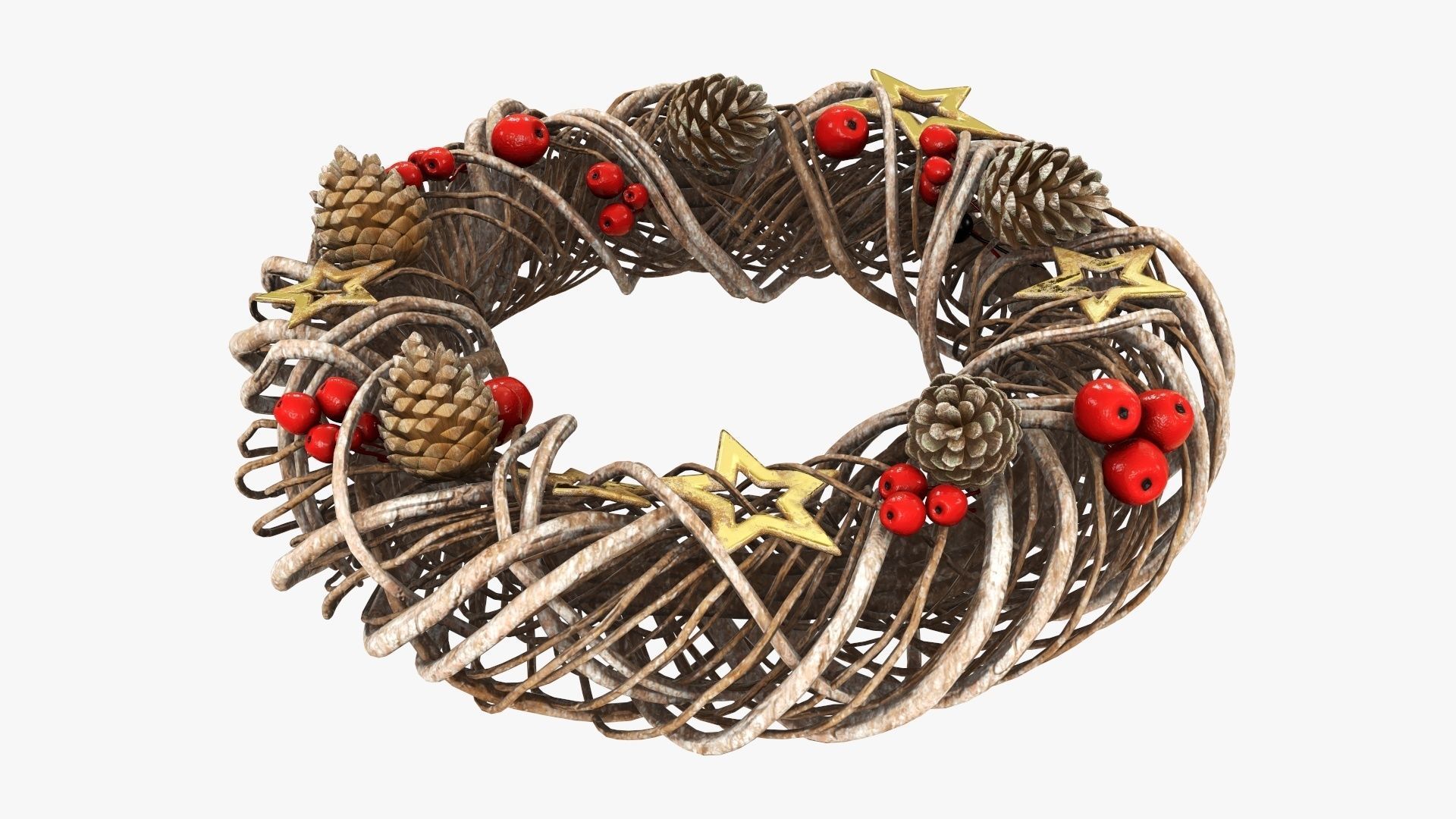 Wreath Christmas 01 3D model_1