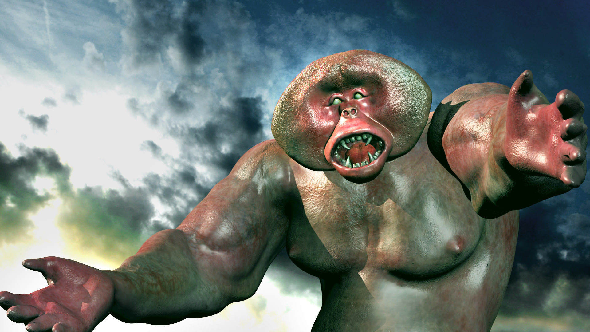 Yeti monster 3D model_8