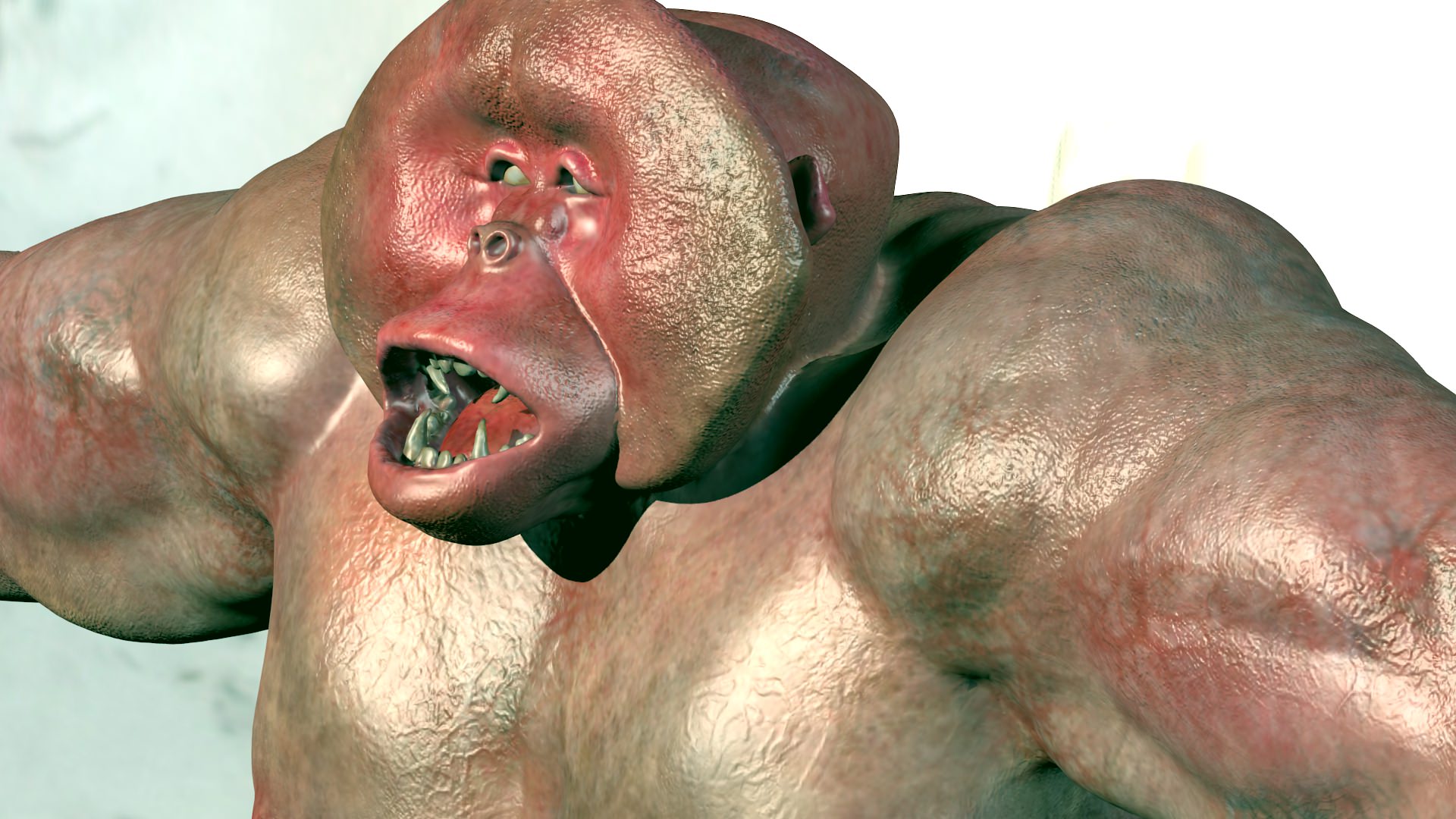 Yeti monster 3D model_3