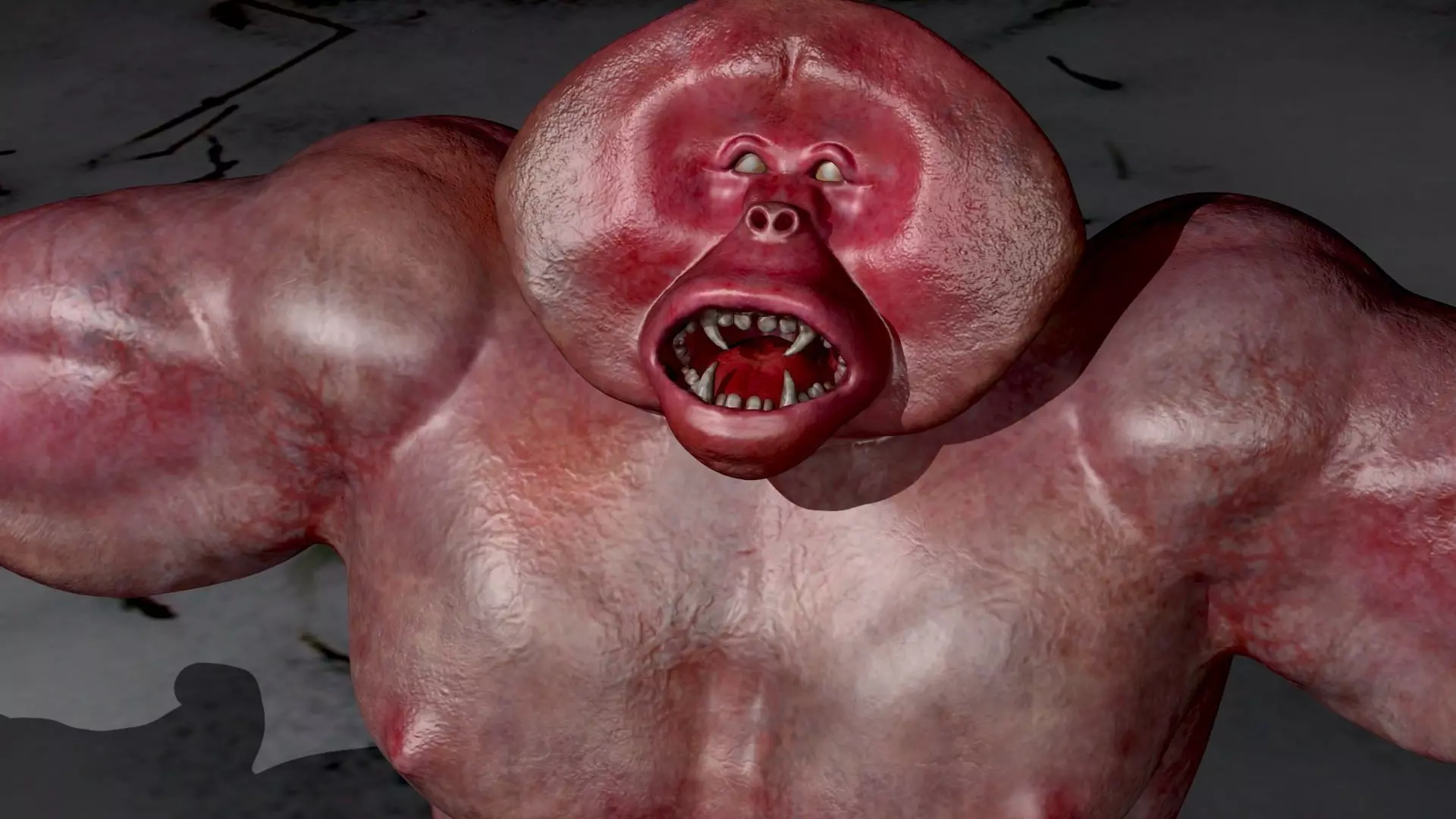 Yeti monster 3D model_0