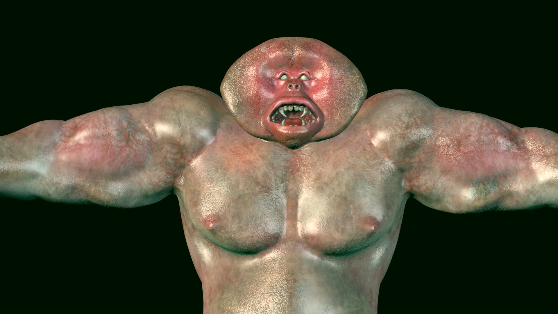 Yeti monster 3D model_5