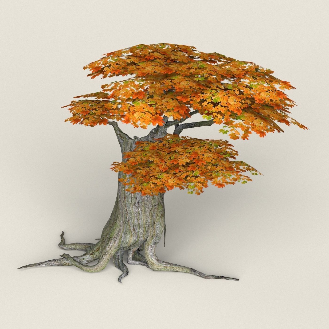 Fantasy Maple Tree 04 Low-poly 3D model_3