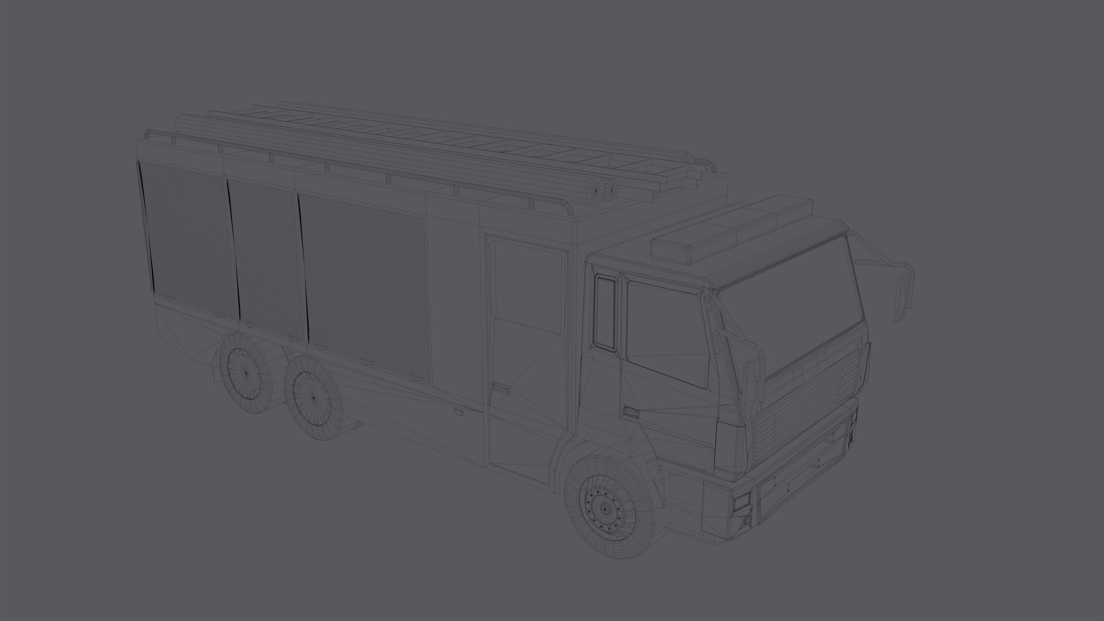 Full set of vehicles Low-poly 3D model_53