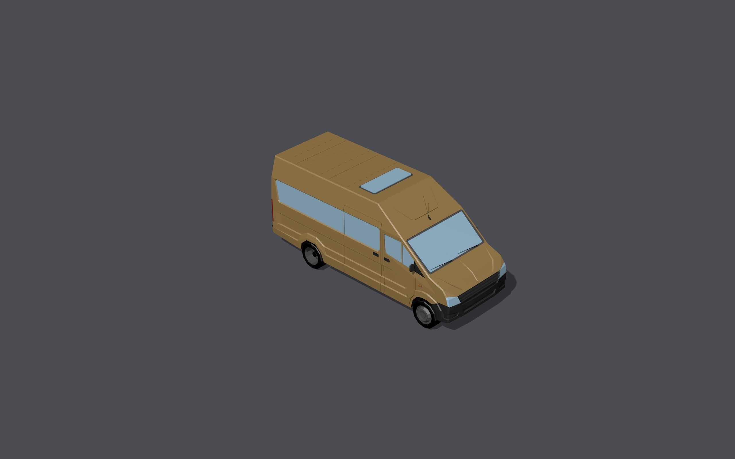 Full set of vehicles Low-poly 3D model_69