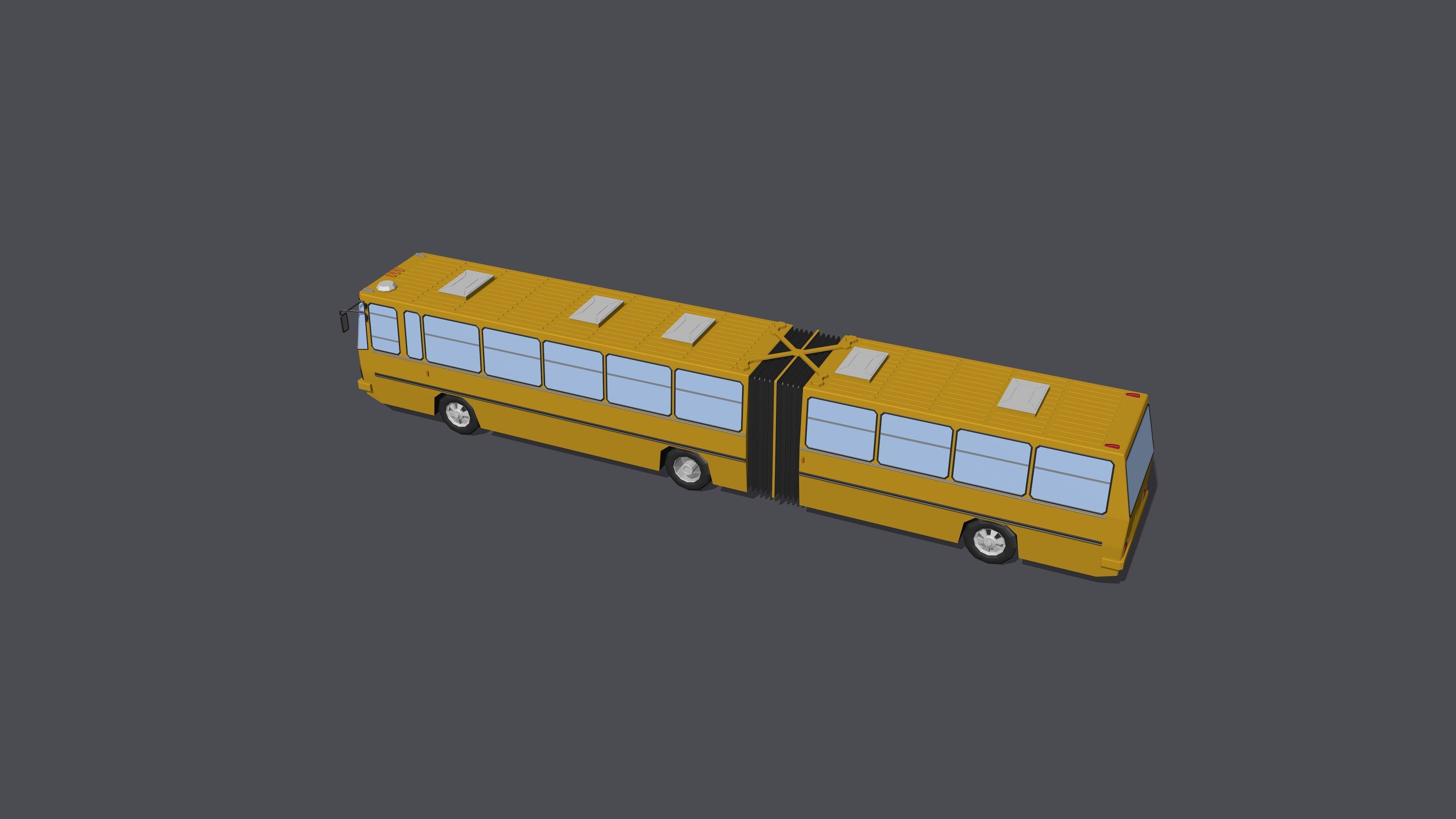 Full set of vehicles Low-poly 3D model_11