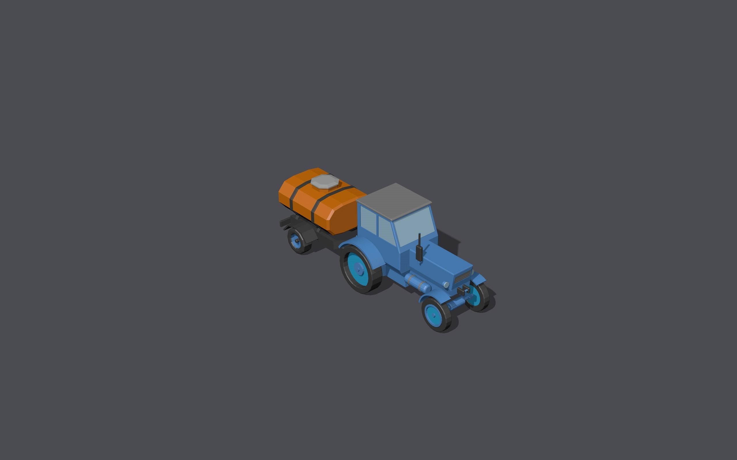 Full set of vehicles Low-poly 3D model_114