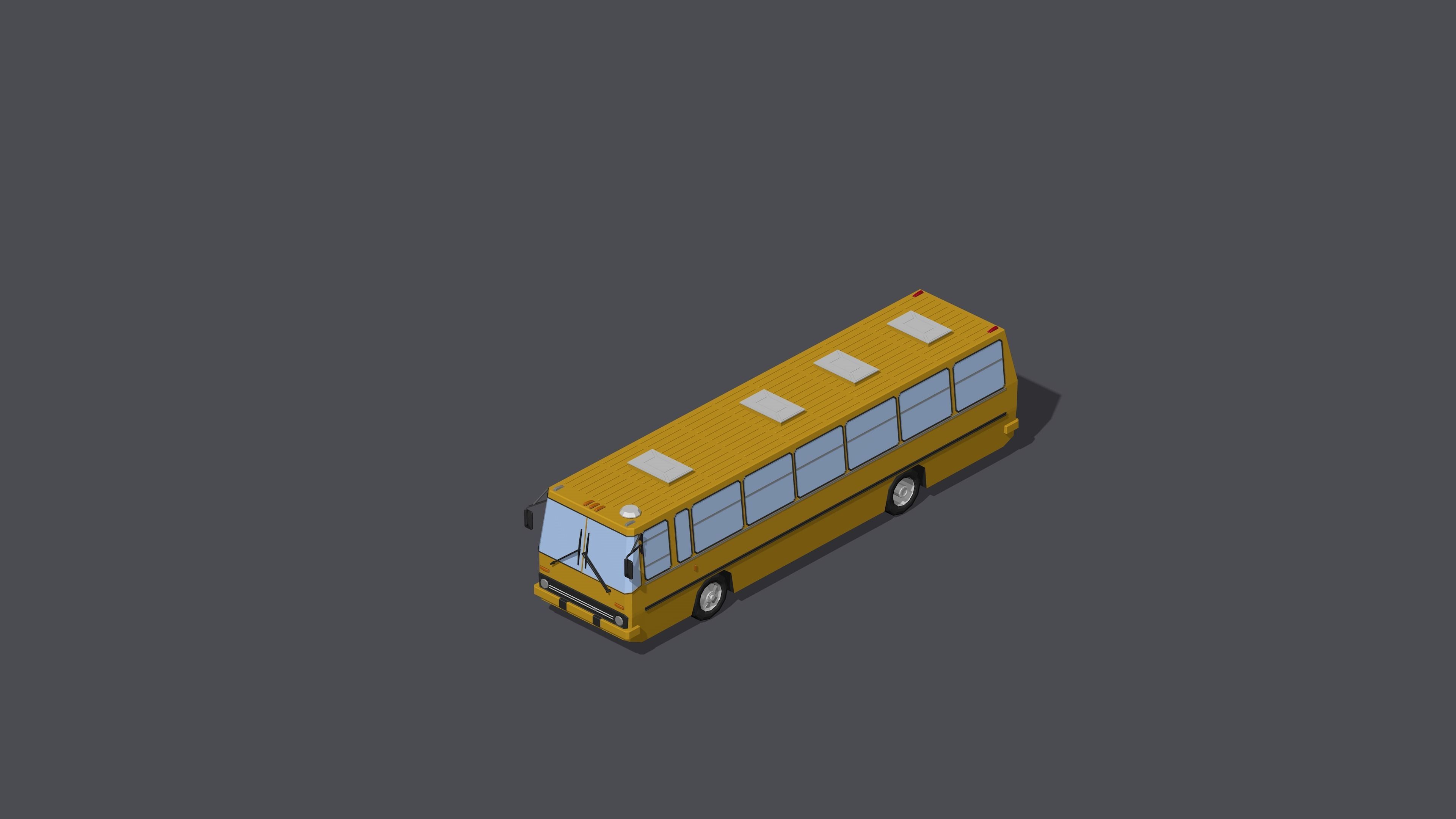Full set of vehicles Low-poly 3D model_21