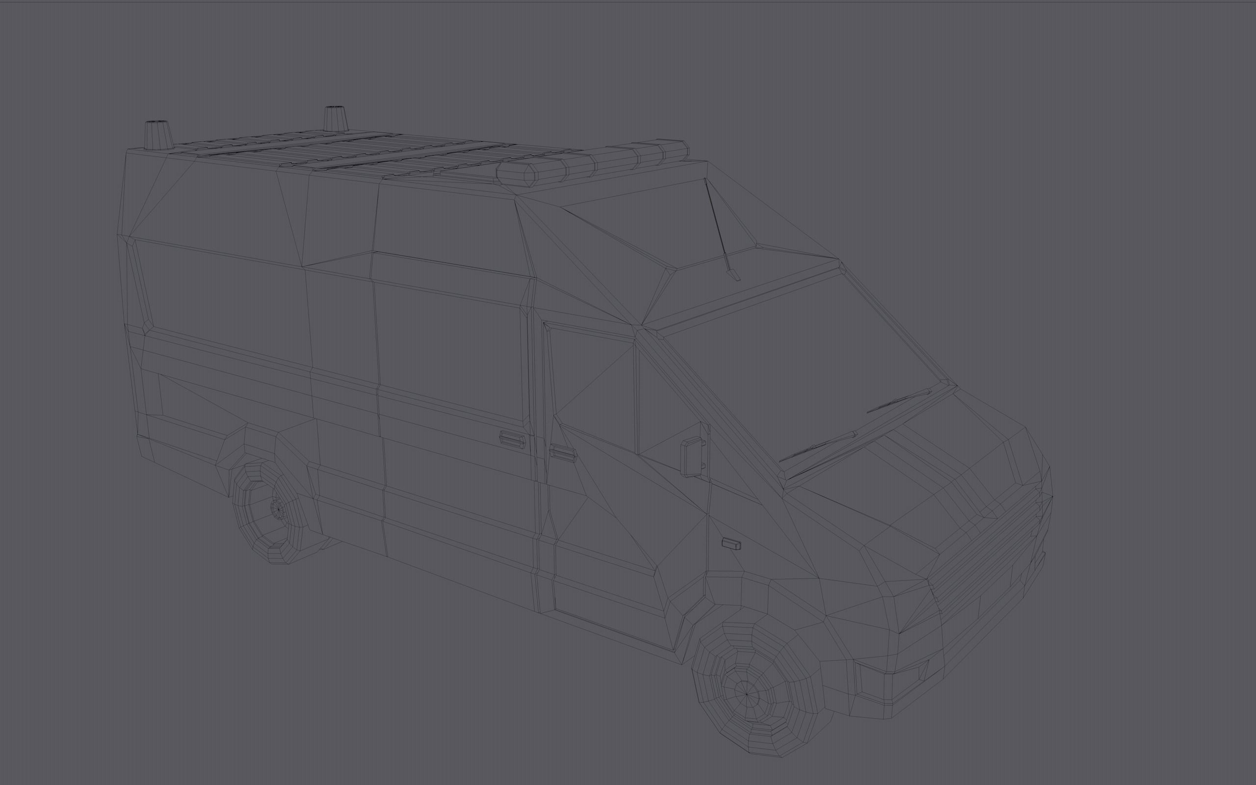 Full set of vehicles Low-poly 3D model_64