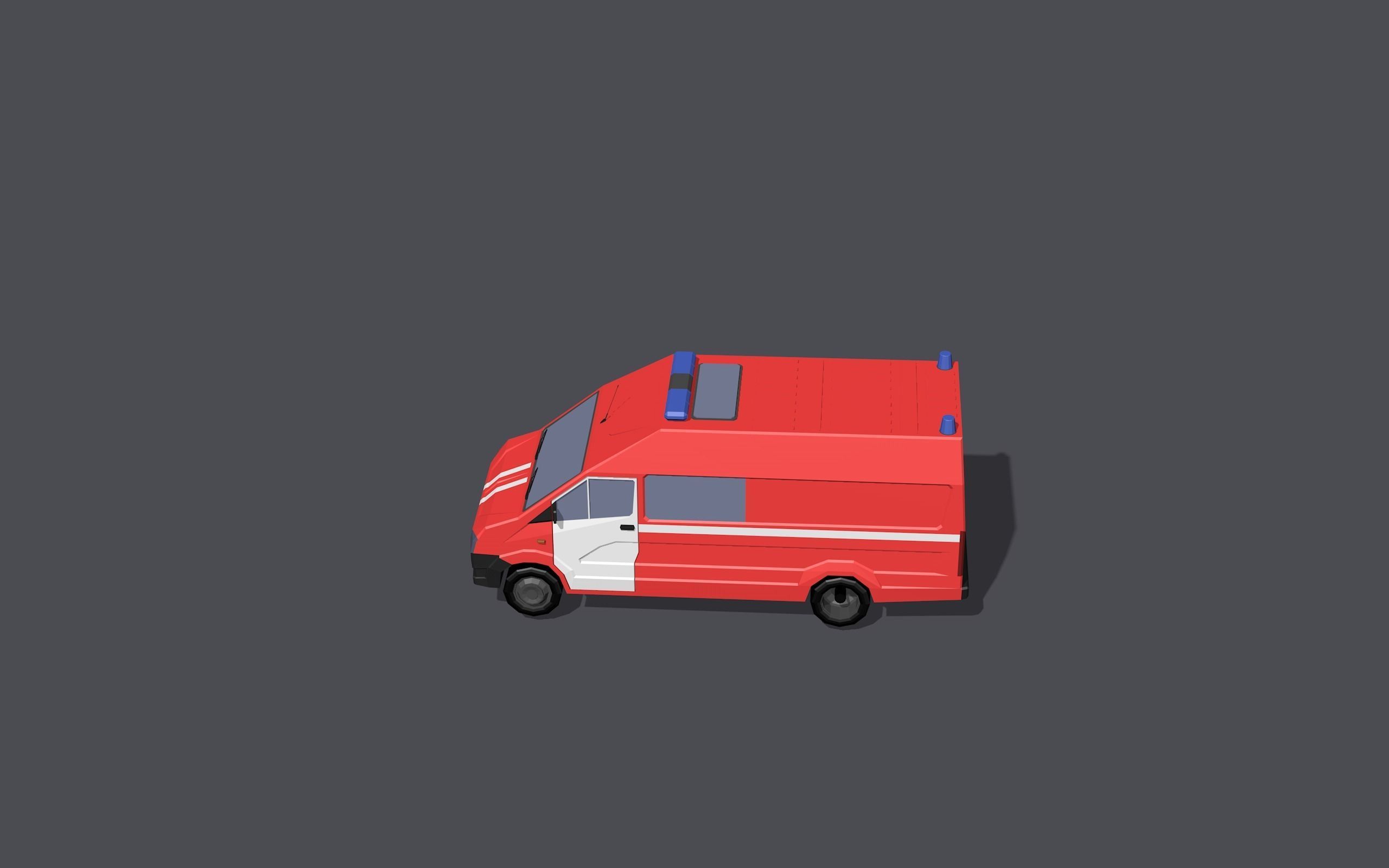 Full set of vehicles Low-poly 3D model_55