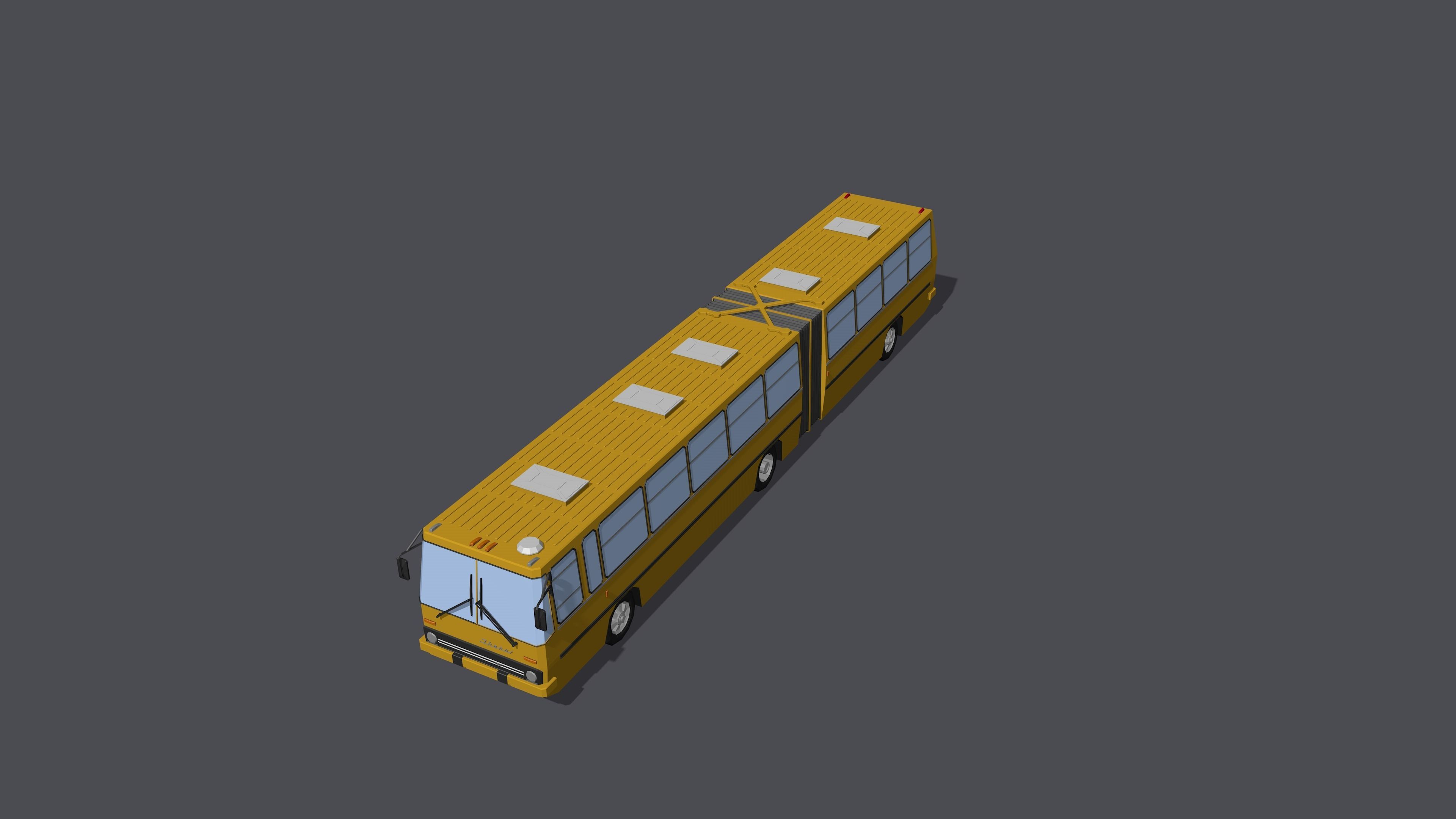 Full set of vehicles Low-poly 3D model_9