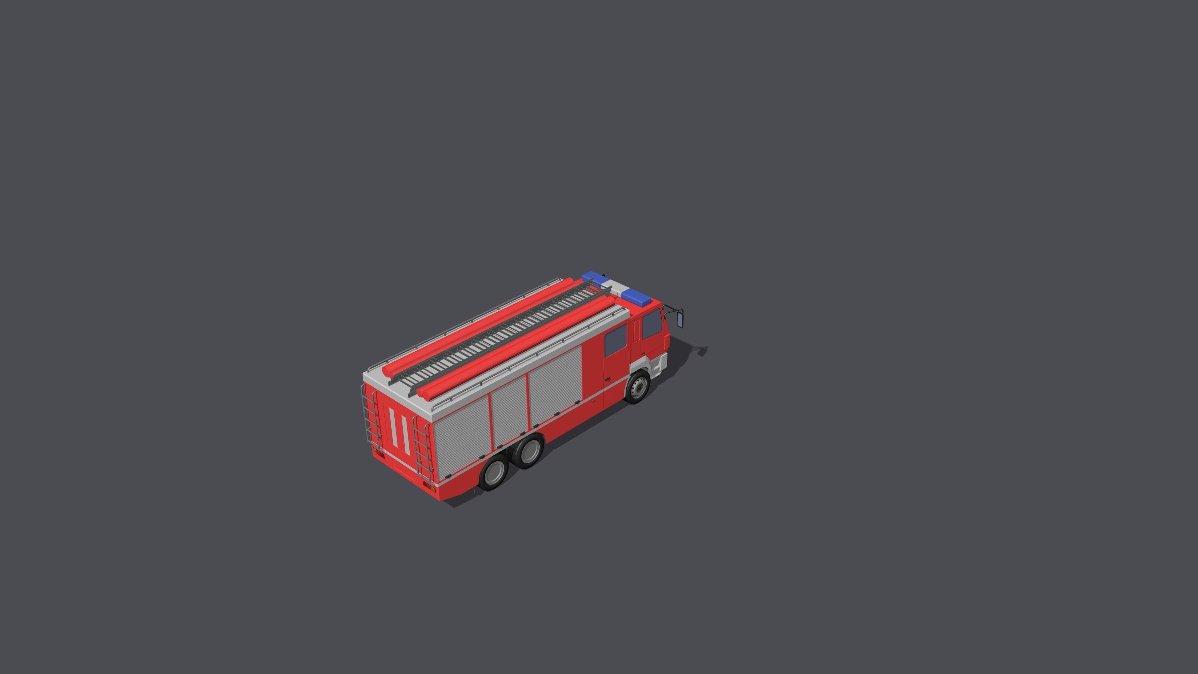 Full set of vehicles Low-poly 3D model_47