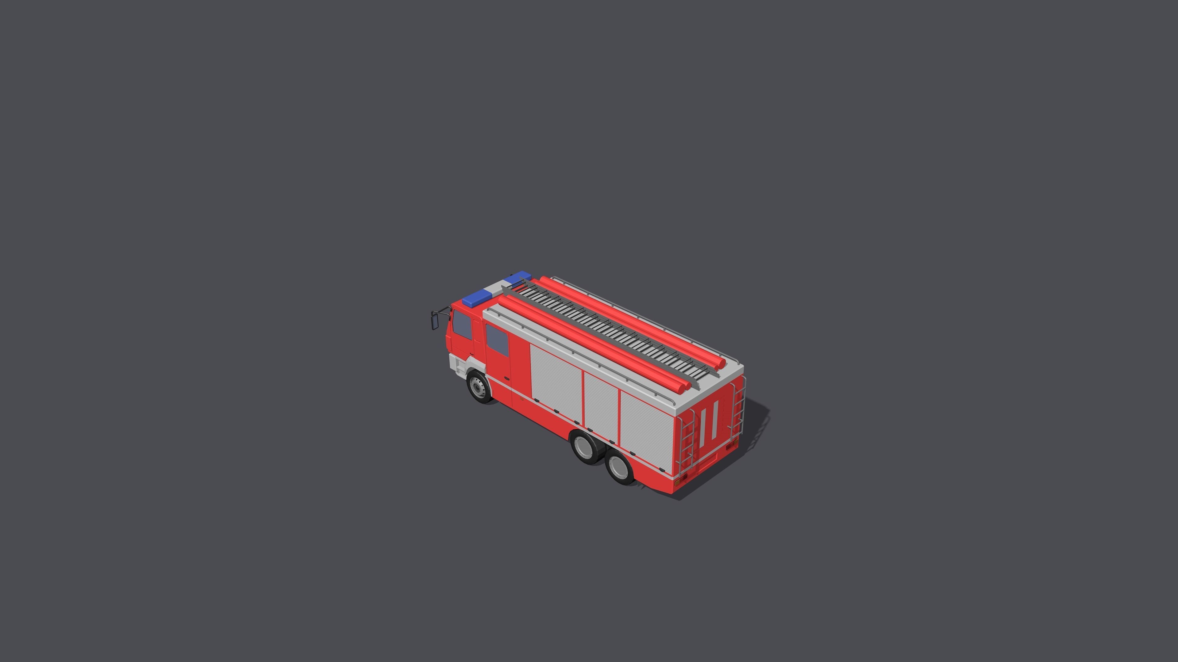 Full set of vehicles Low-poly 3D model_45