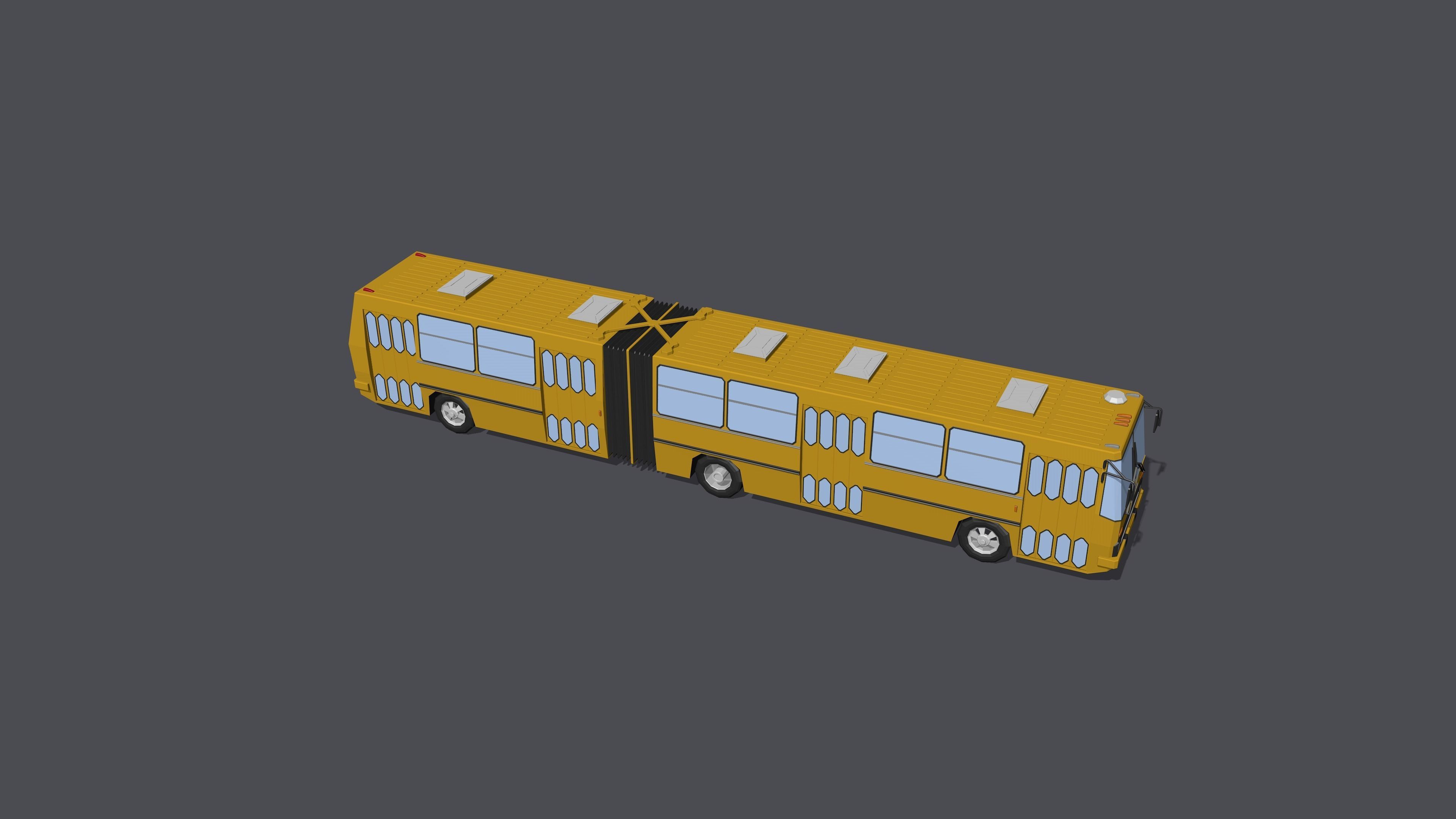 Full set of vehicles Low-poly 3D model_15