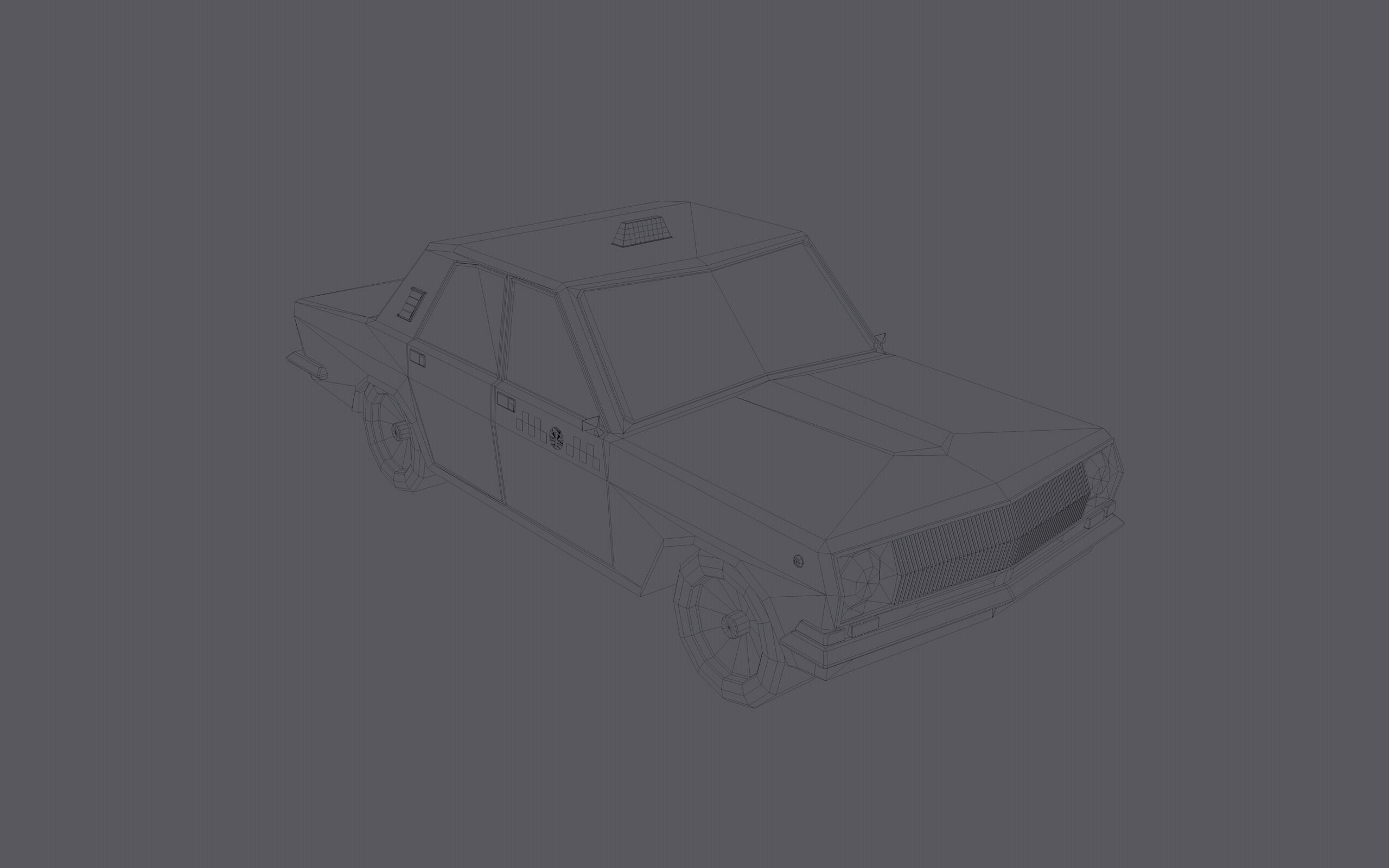 Full set of vehicles Low-poly 3D model_94