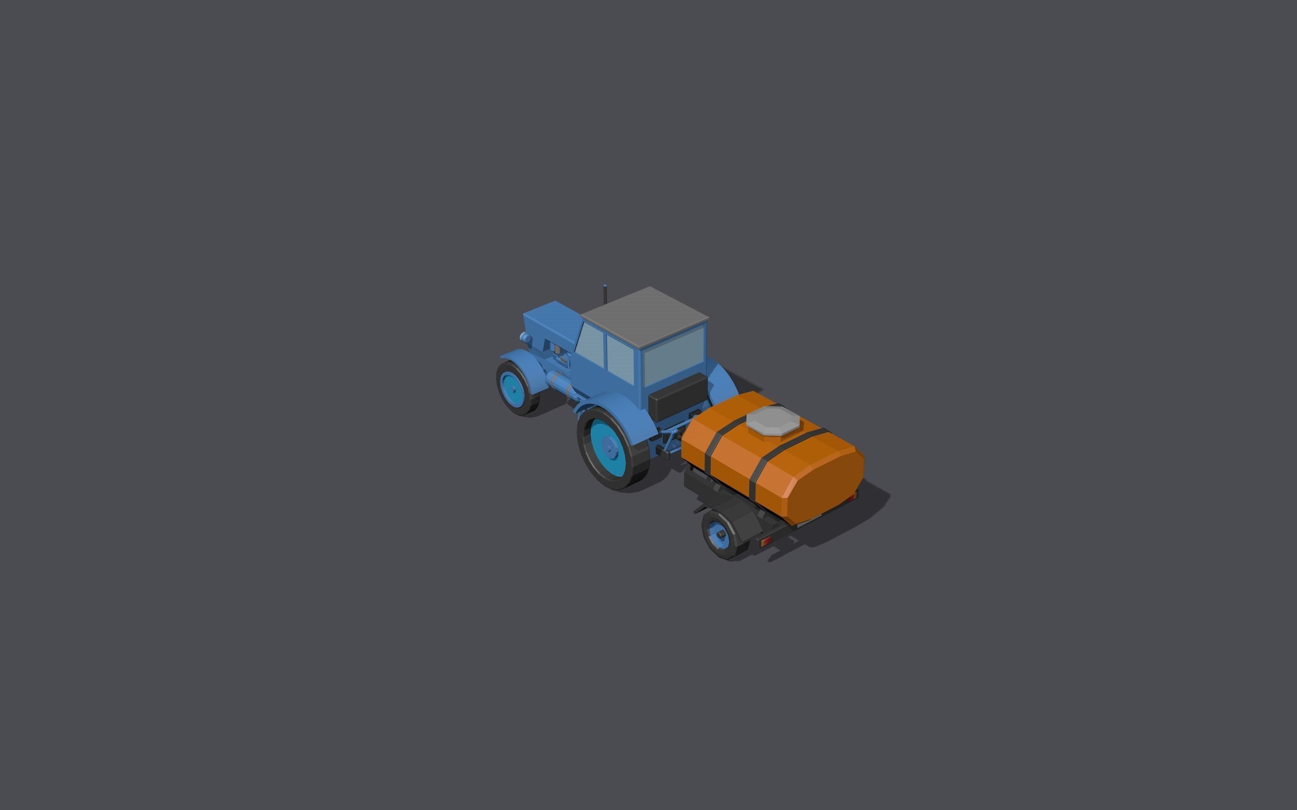 Full set of vehicles Low-poly 3D model_112