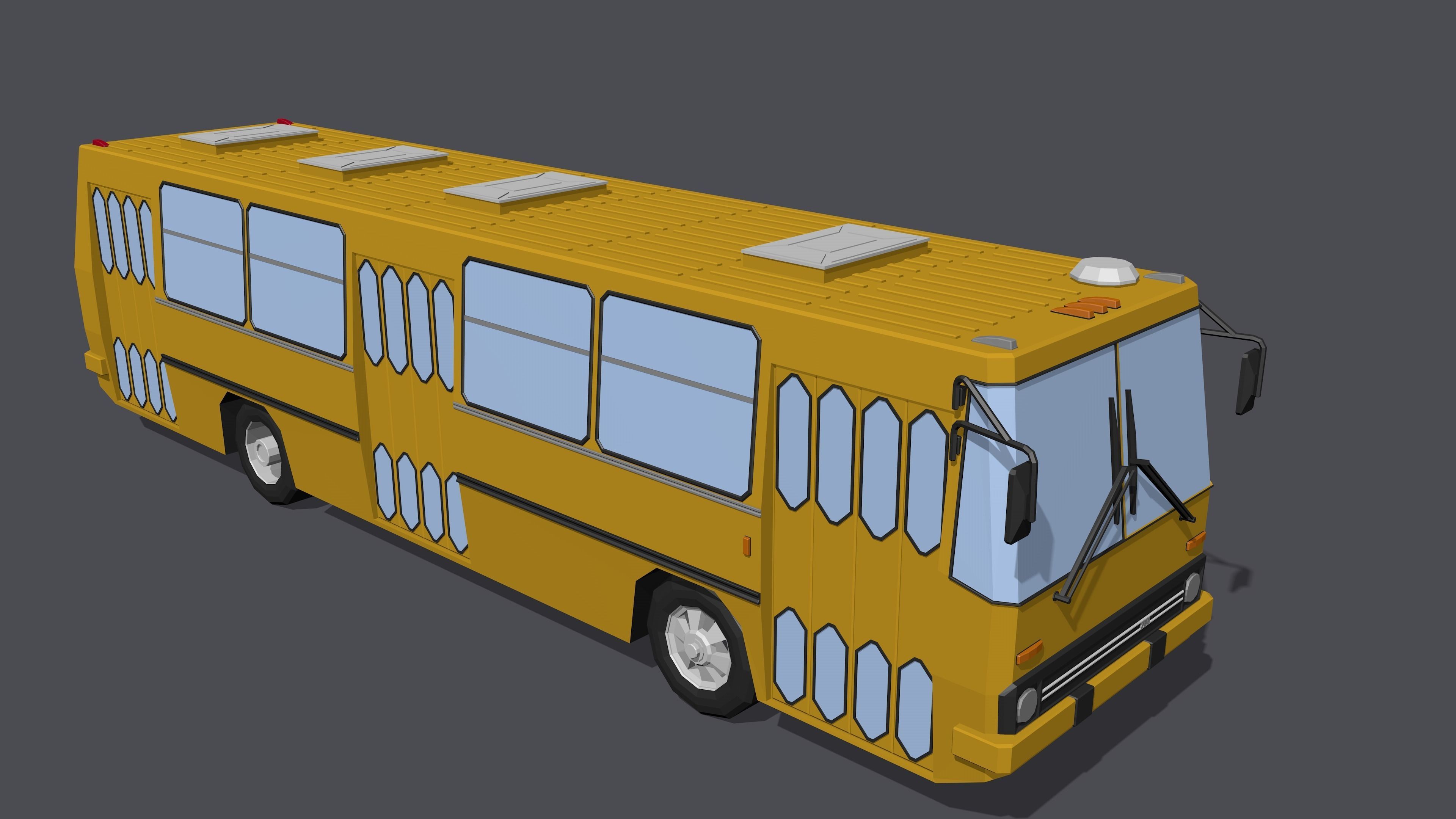 Full set of vehicles Low-poly 3D model_24