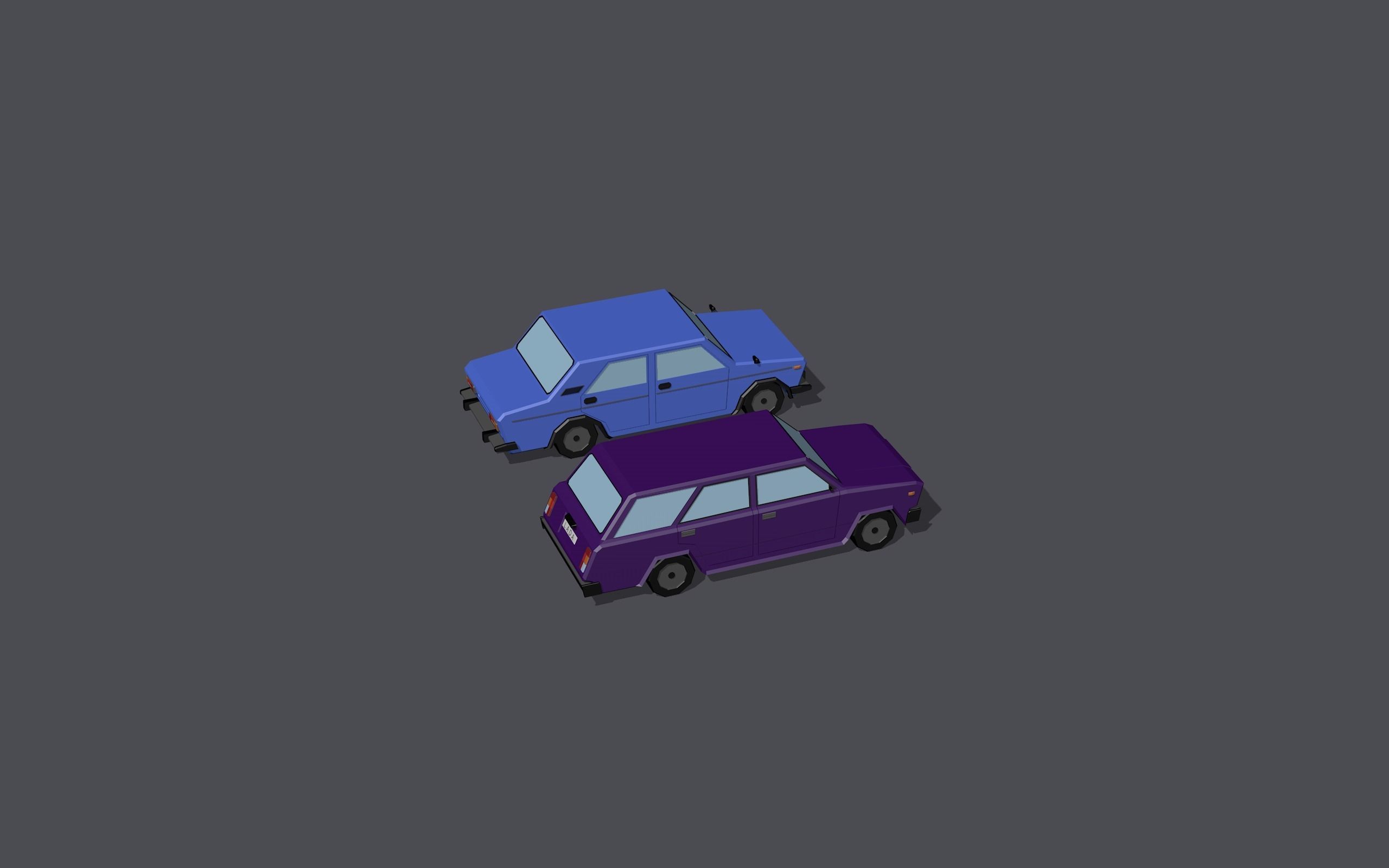 Full set of vehicles Low-poly 3D model_109
