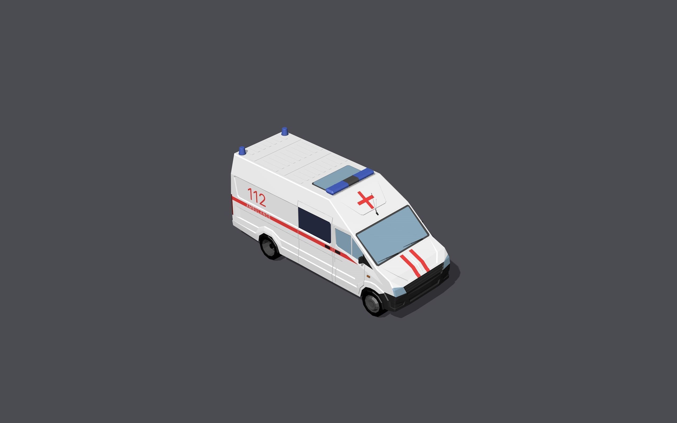 Full set of vehicles Low-poly 3D model_68
