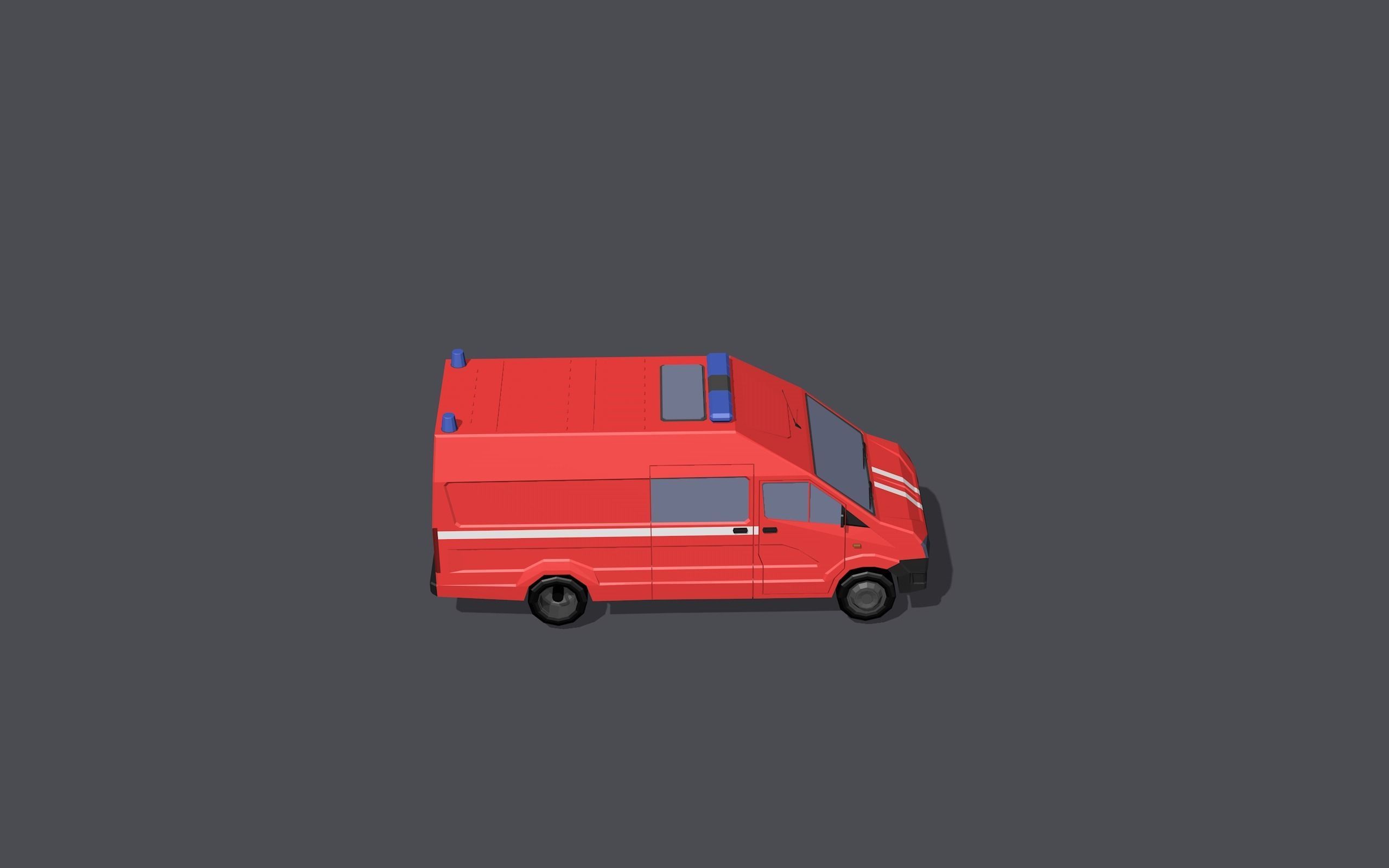 Full set of vehicles Low-poly 3D model_59