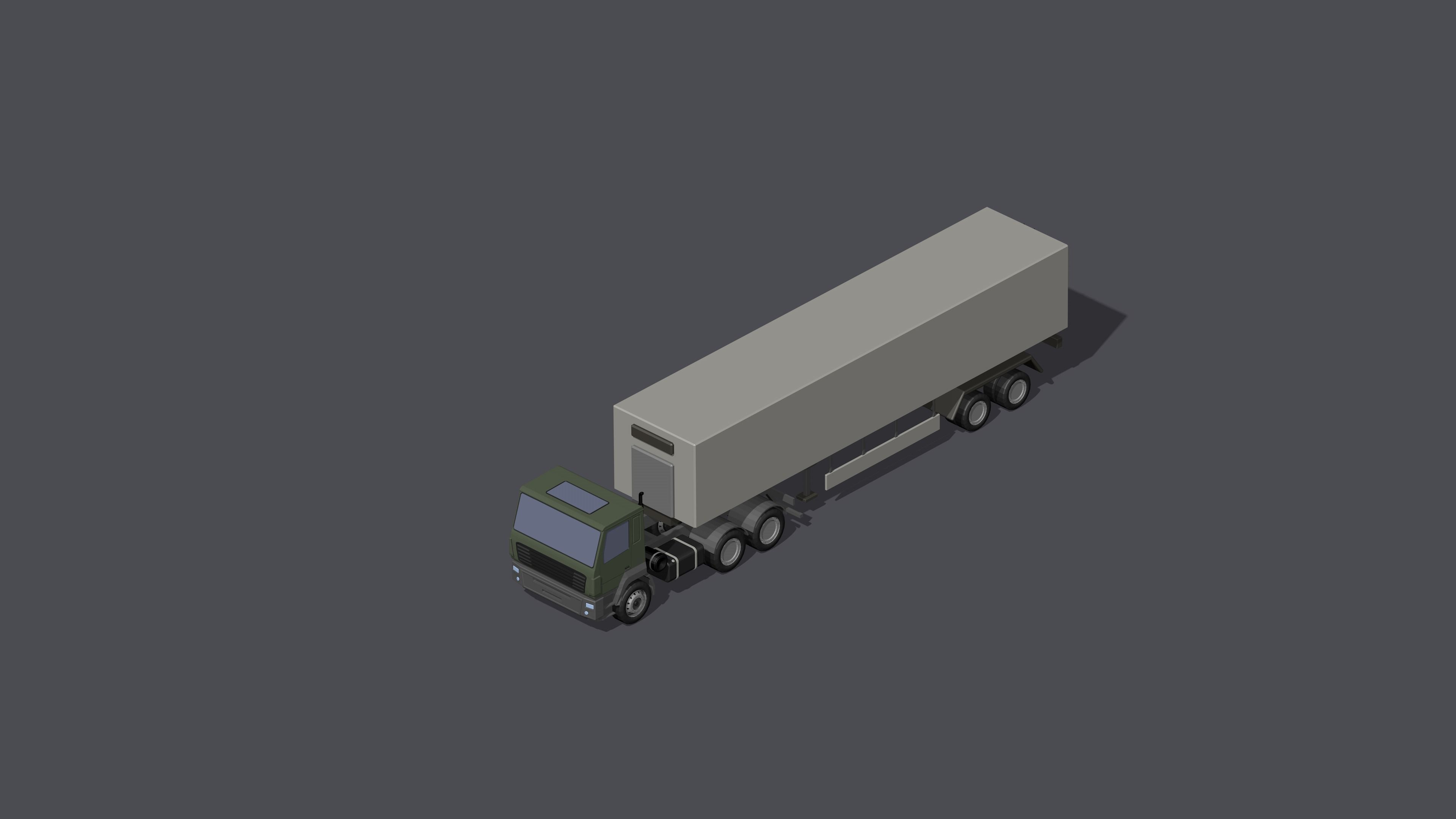 Full set of vehicles Low-poly 3D model_26