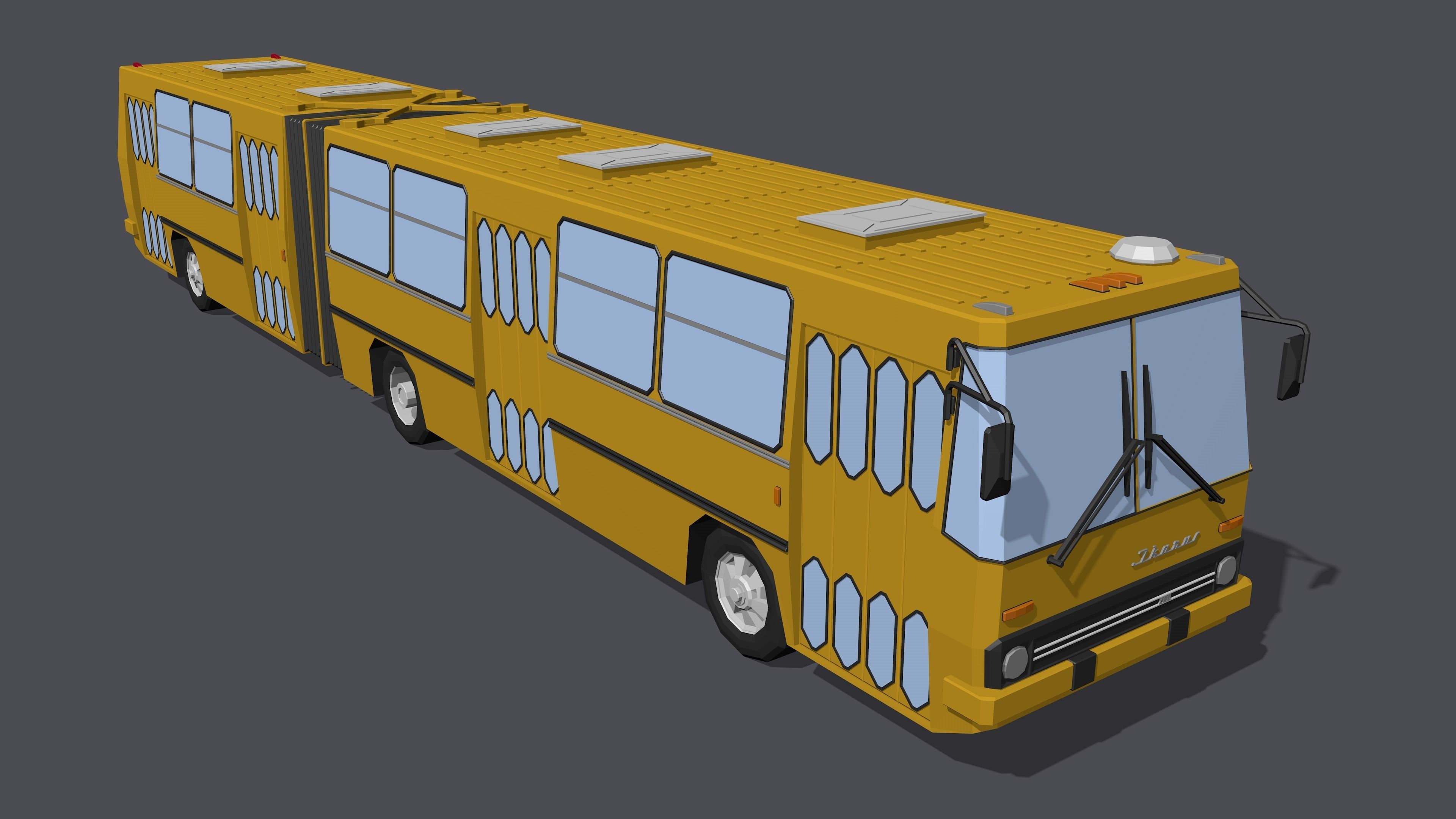 Full set of vehicles Low-poly 3D model_19