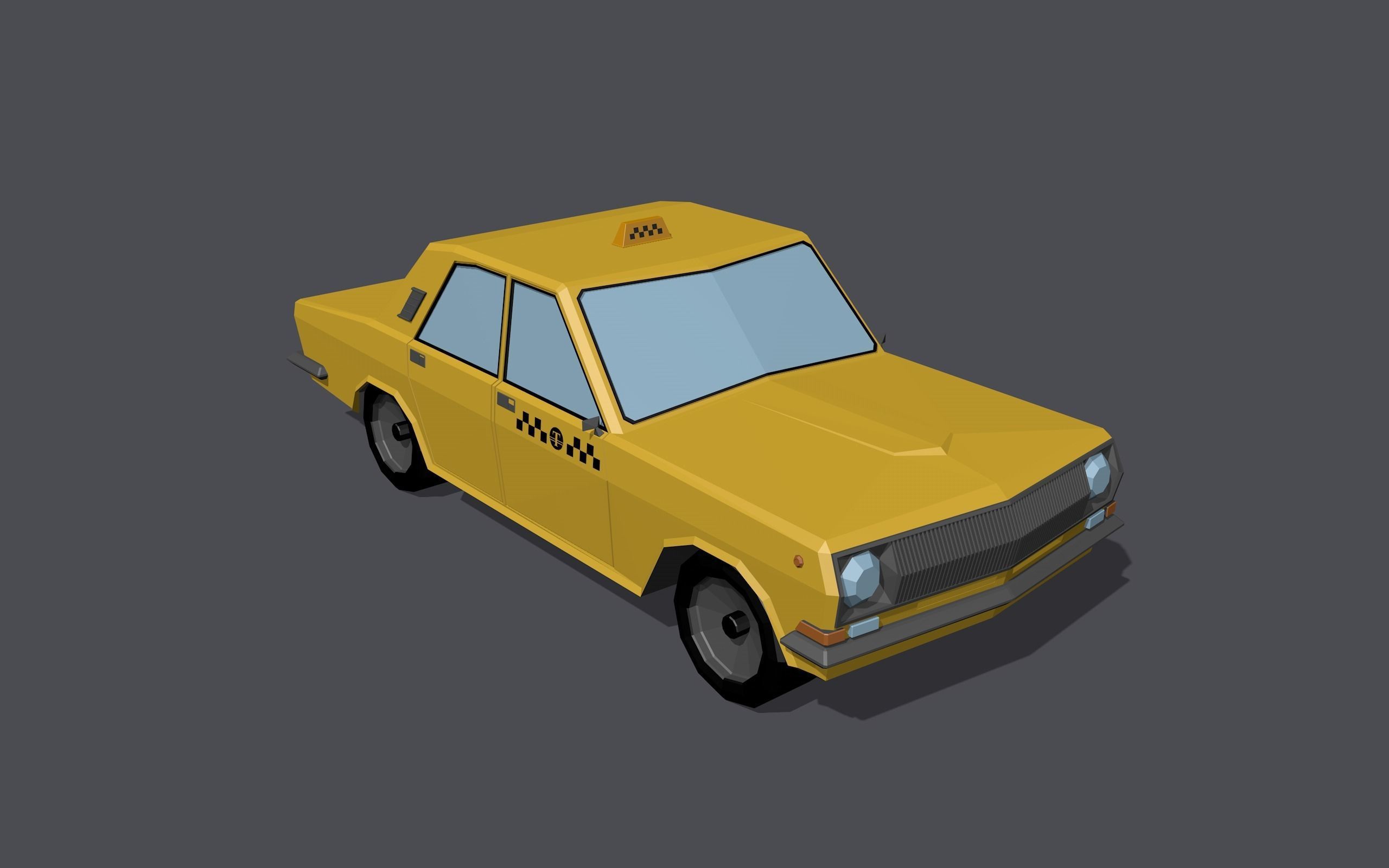 Full set of vehicles Low-poly 3D model_93